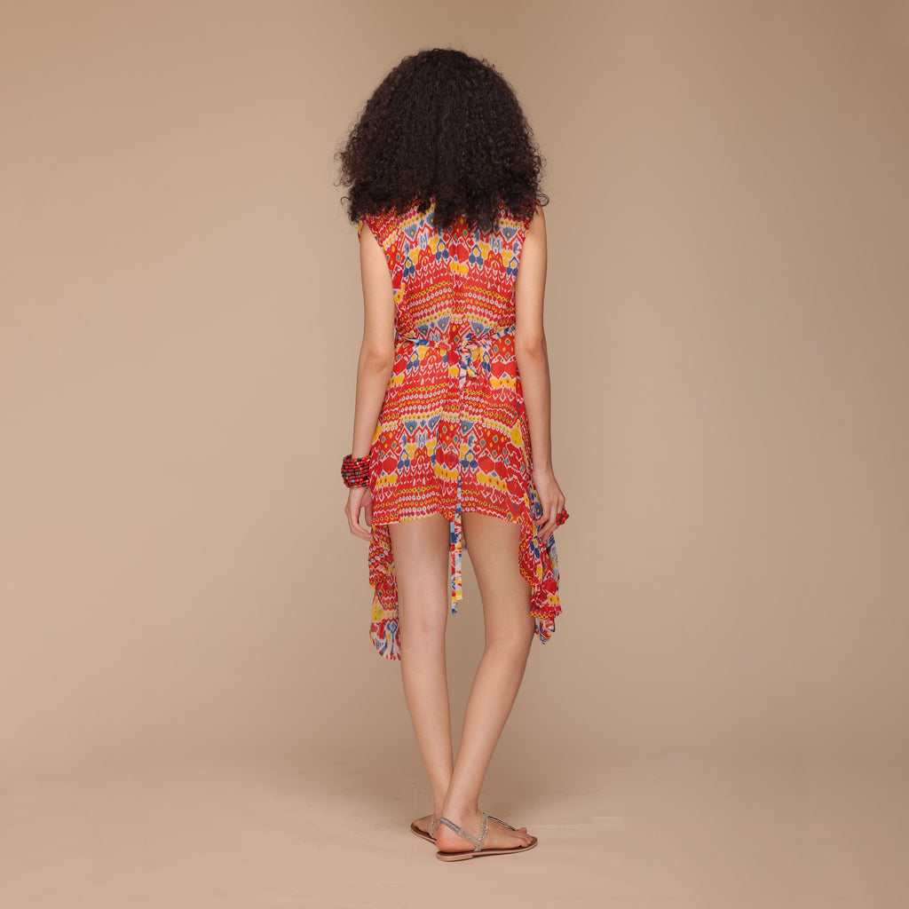 Rosalyn Draped Tie-back Dress