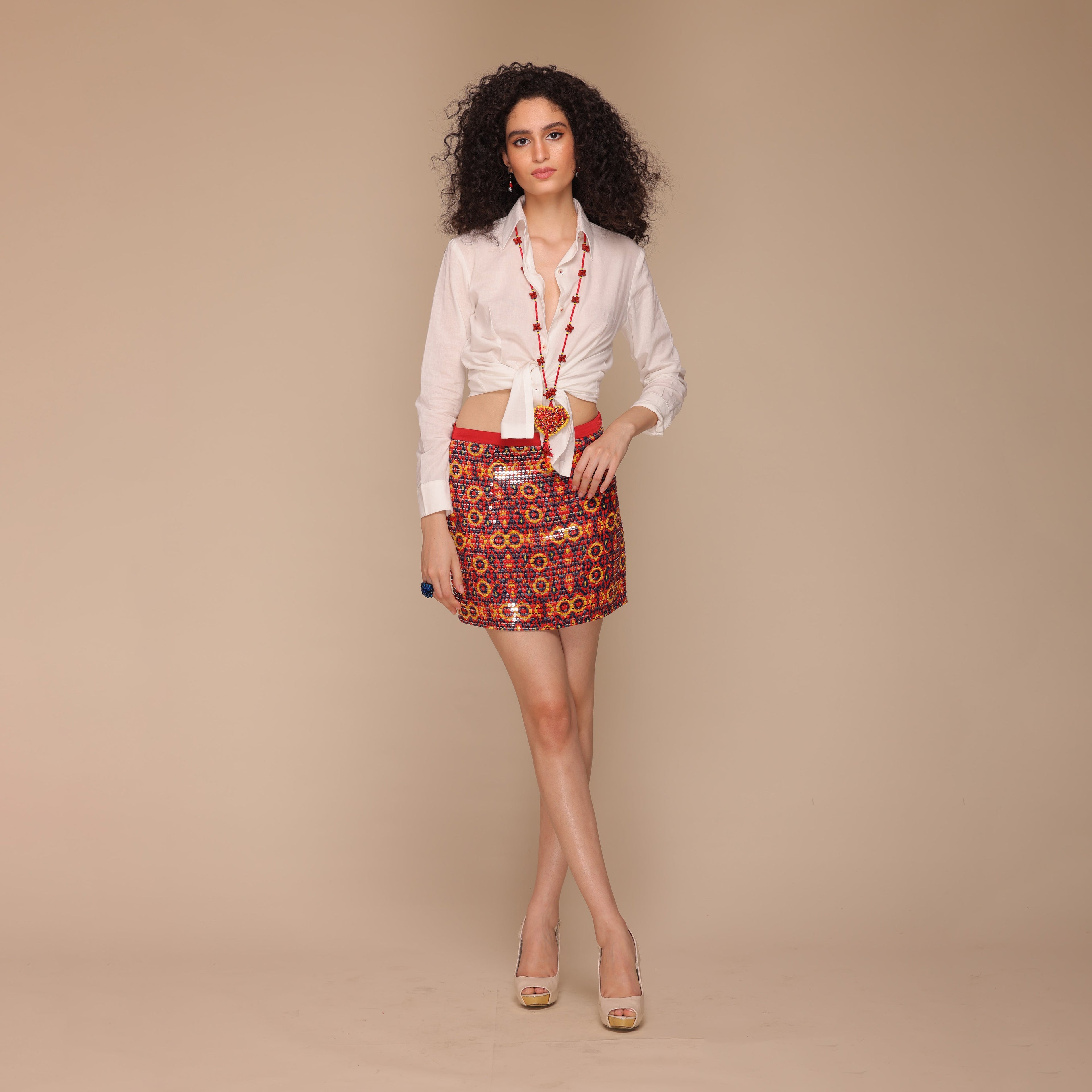 Rosalina Sequined Short Skirt