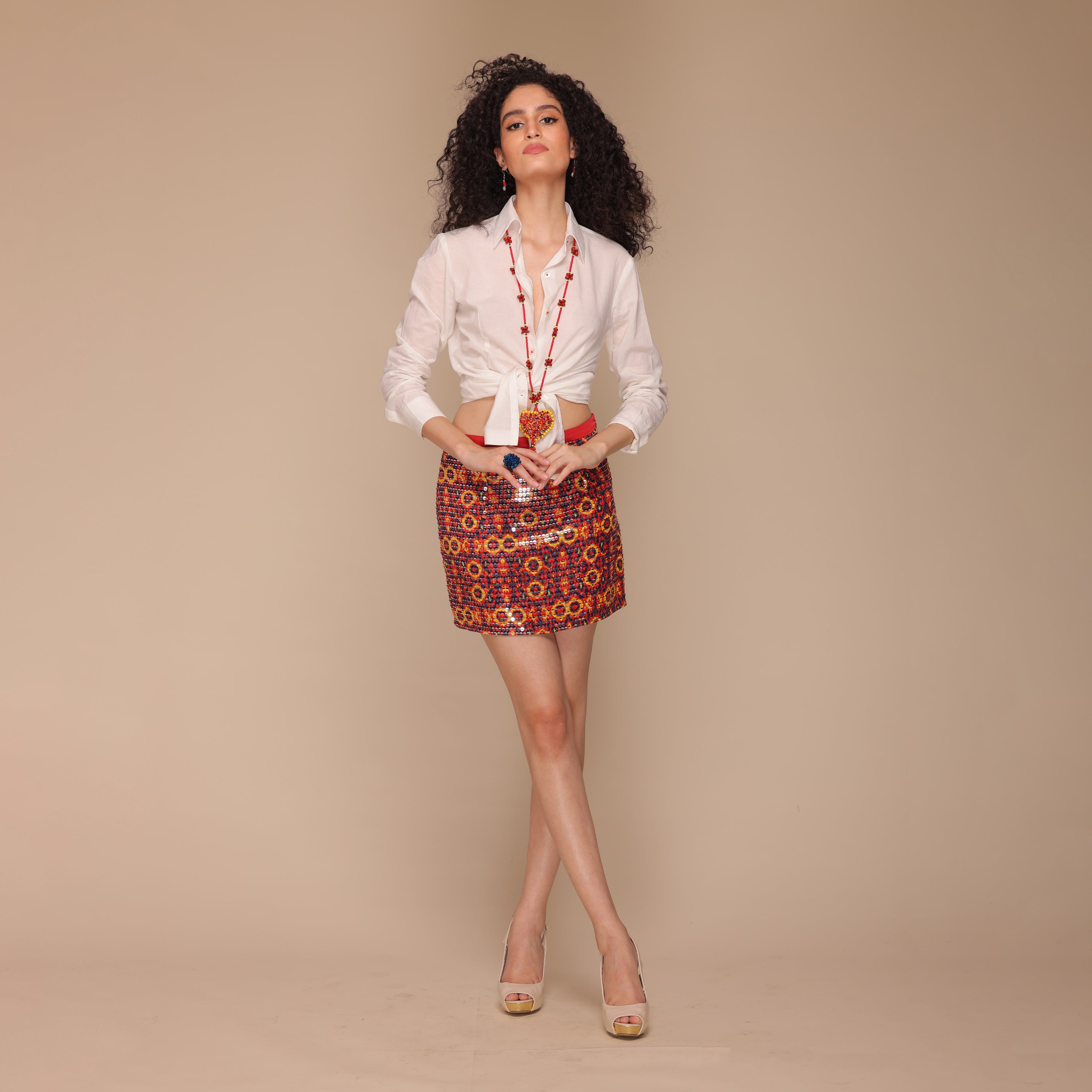 Rosalina Sequined Short Skirt