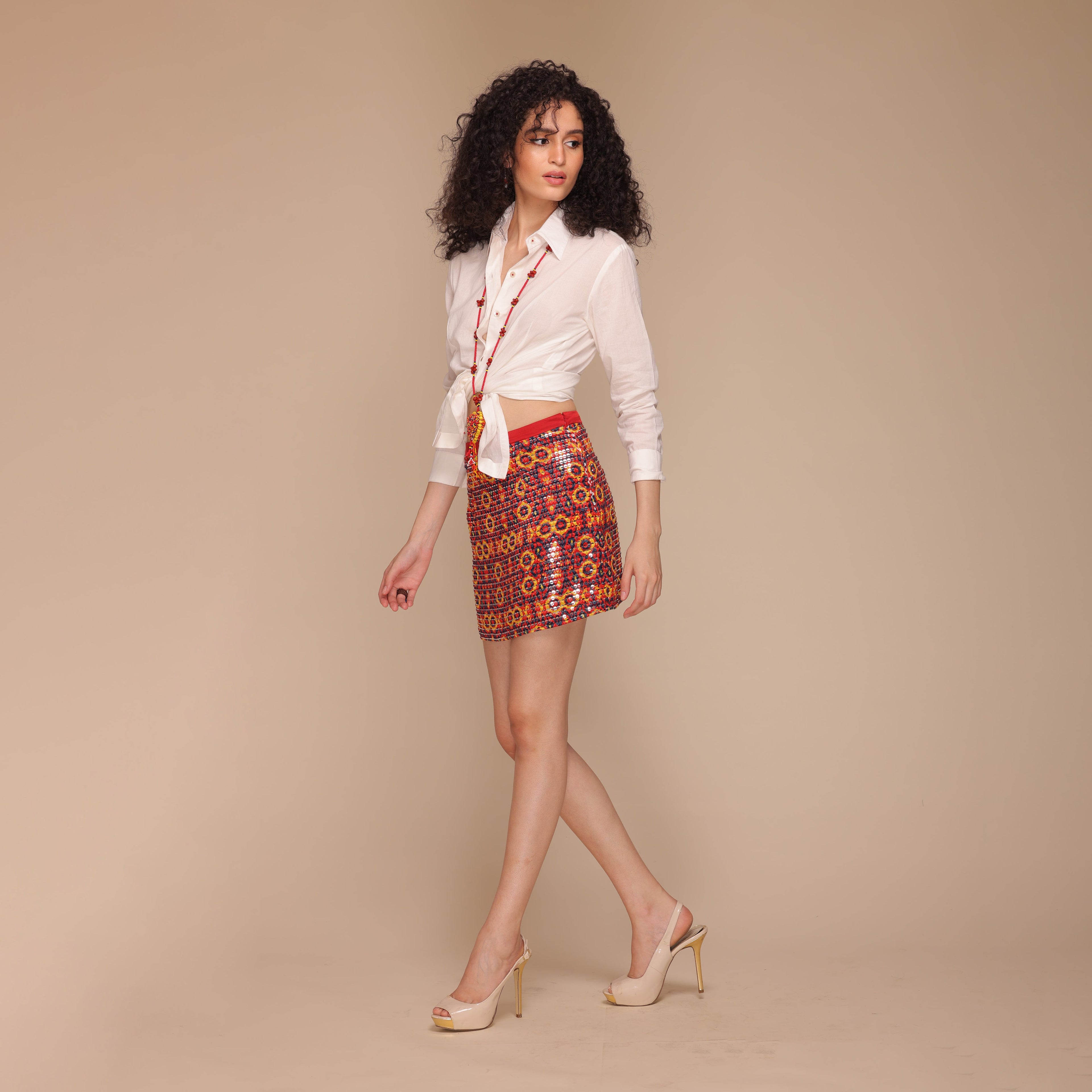 Rosalina Sequined Short Skirt