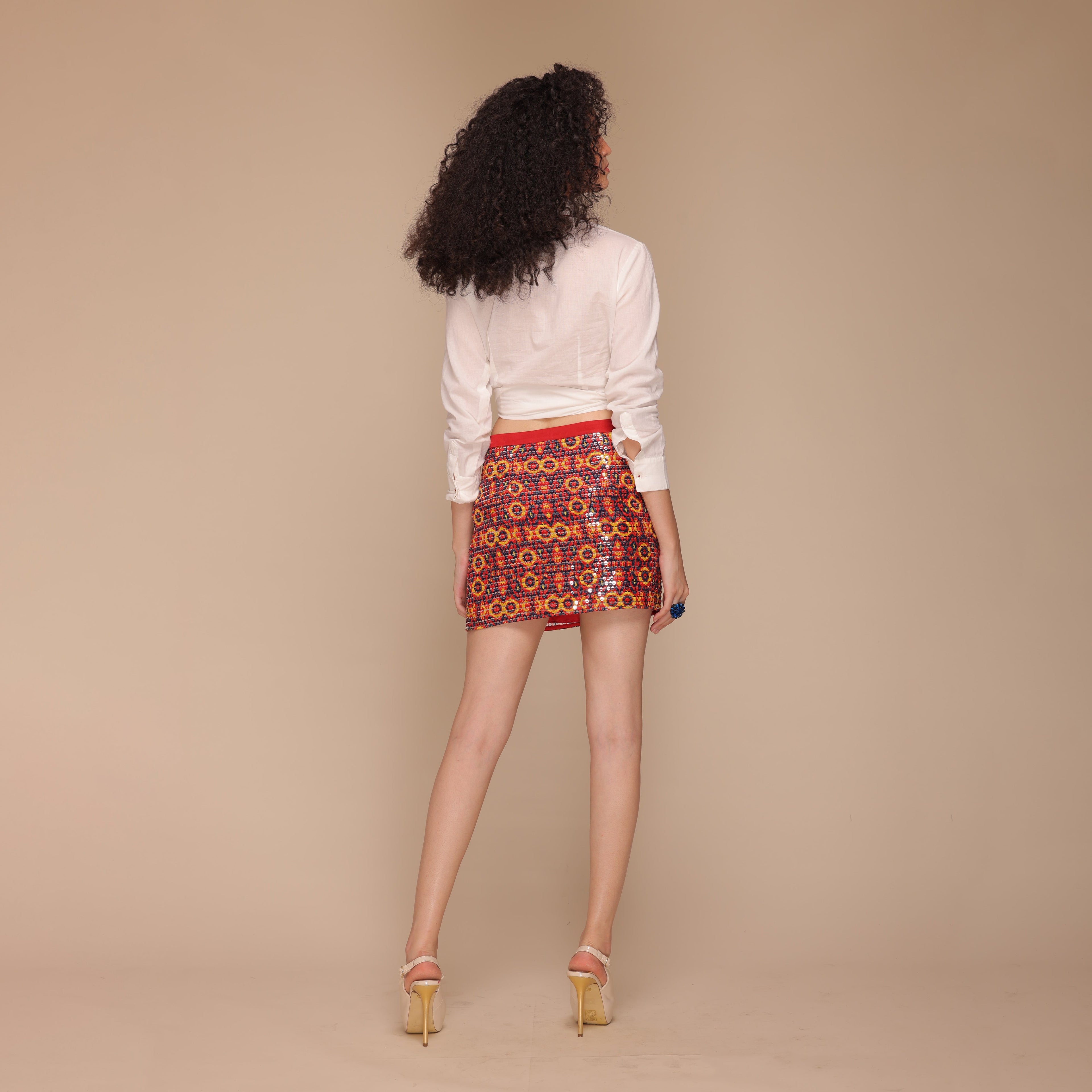 Rosalina Sequined Short Skirt