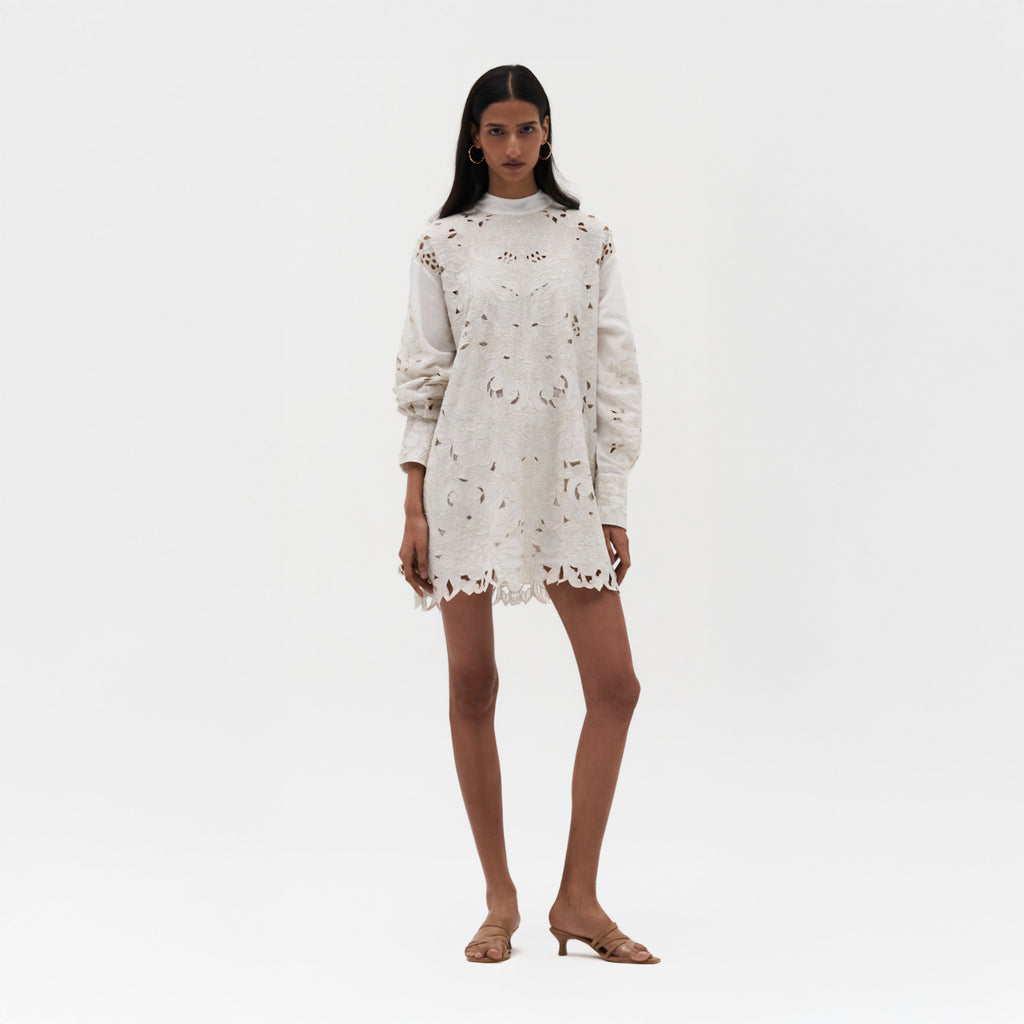 Aaliyah Cutwork Embroidered Dress