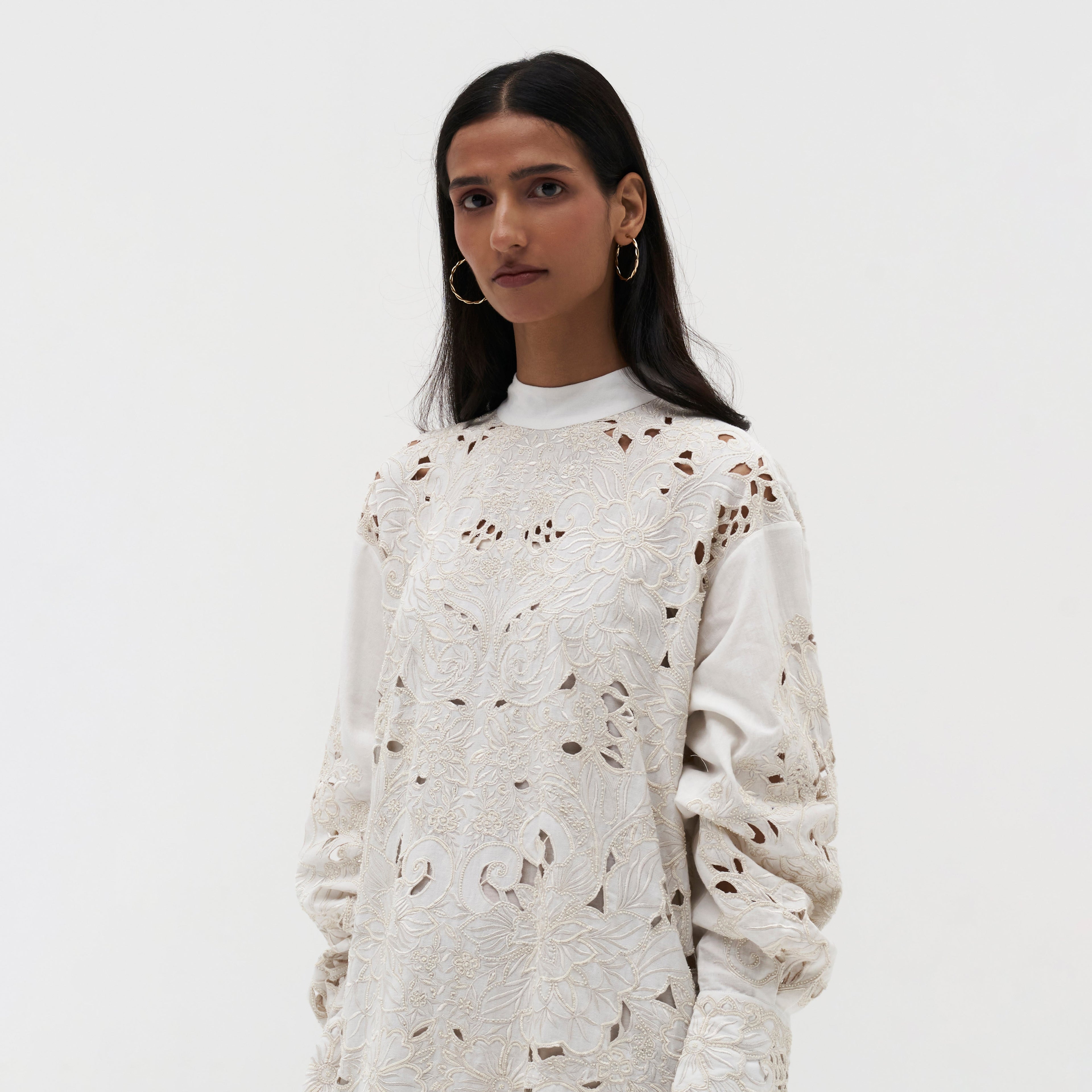 Aaliyah Cutwork Embroidered Dress
