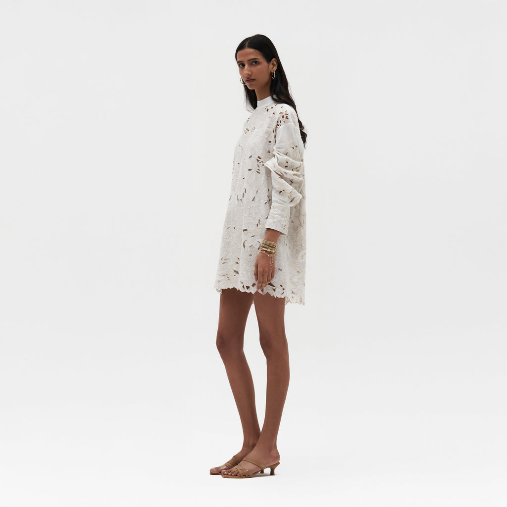 Aaliyah Cutwork Embroidered Dress