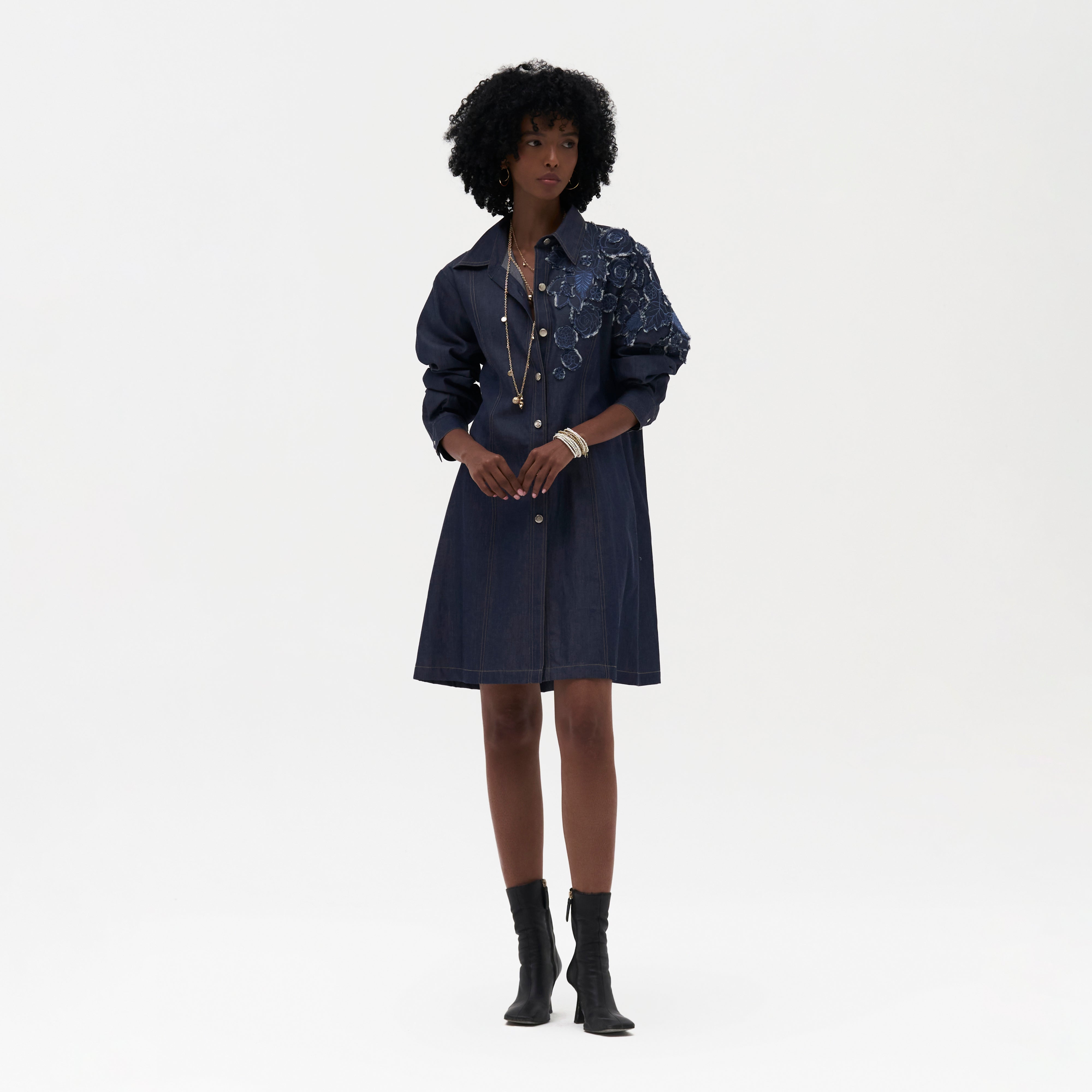 Dao Embroidered Shirt Dress