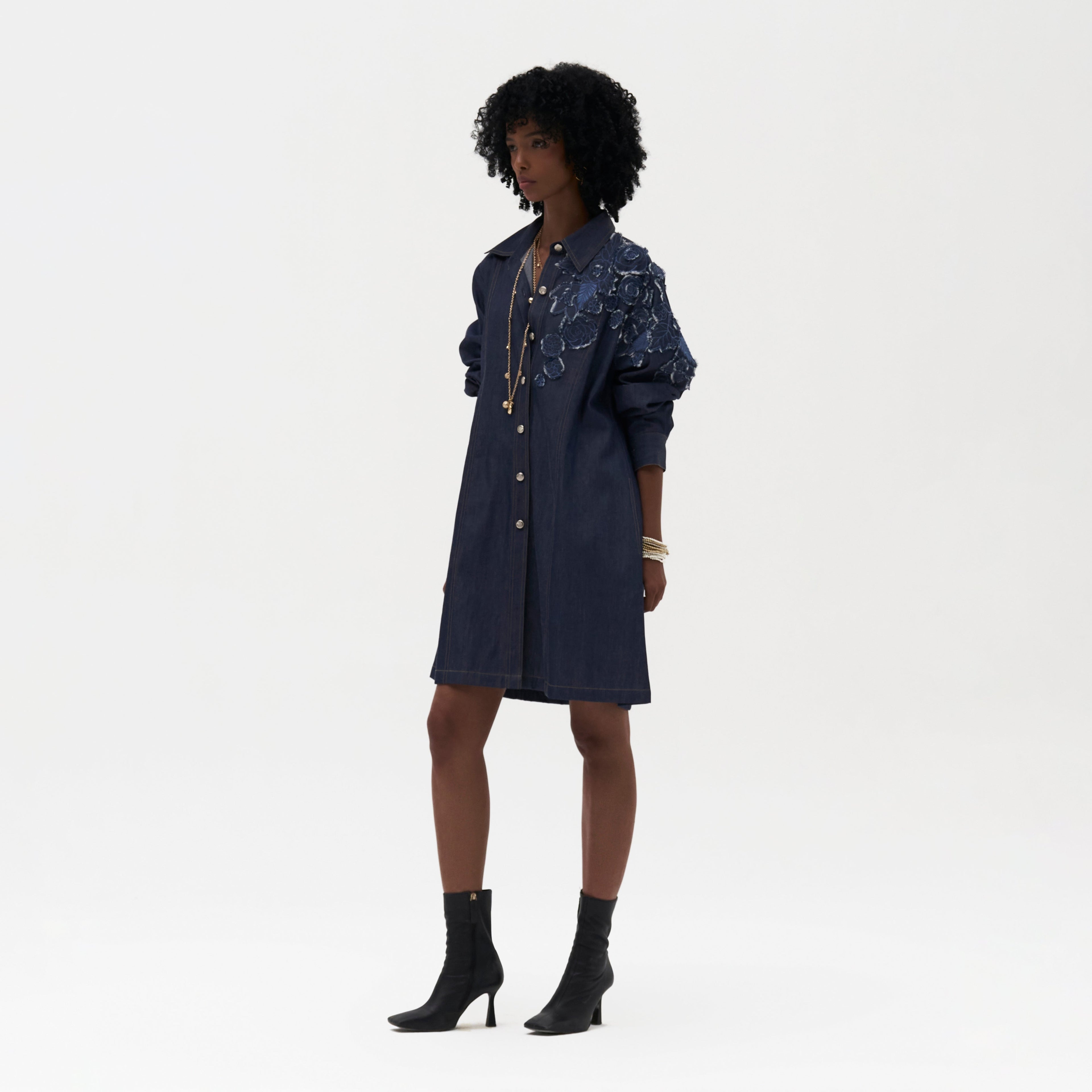 Dao Embroidered Shirt Dress