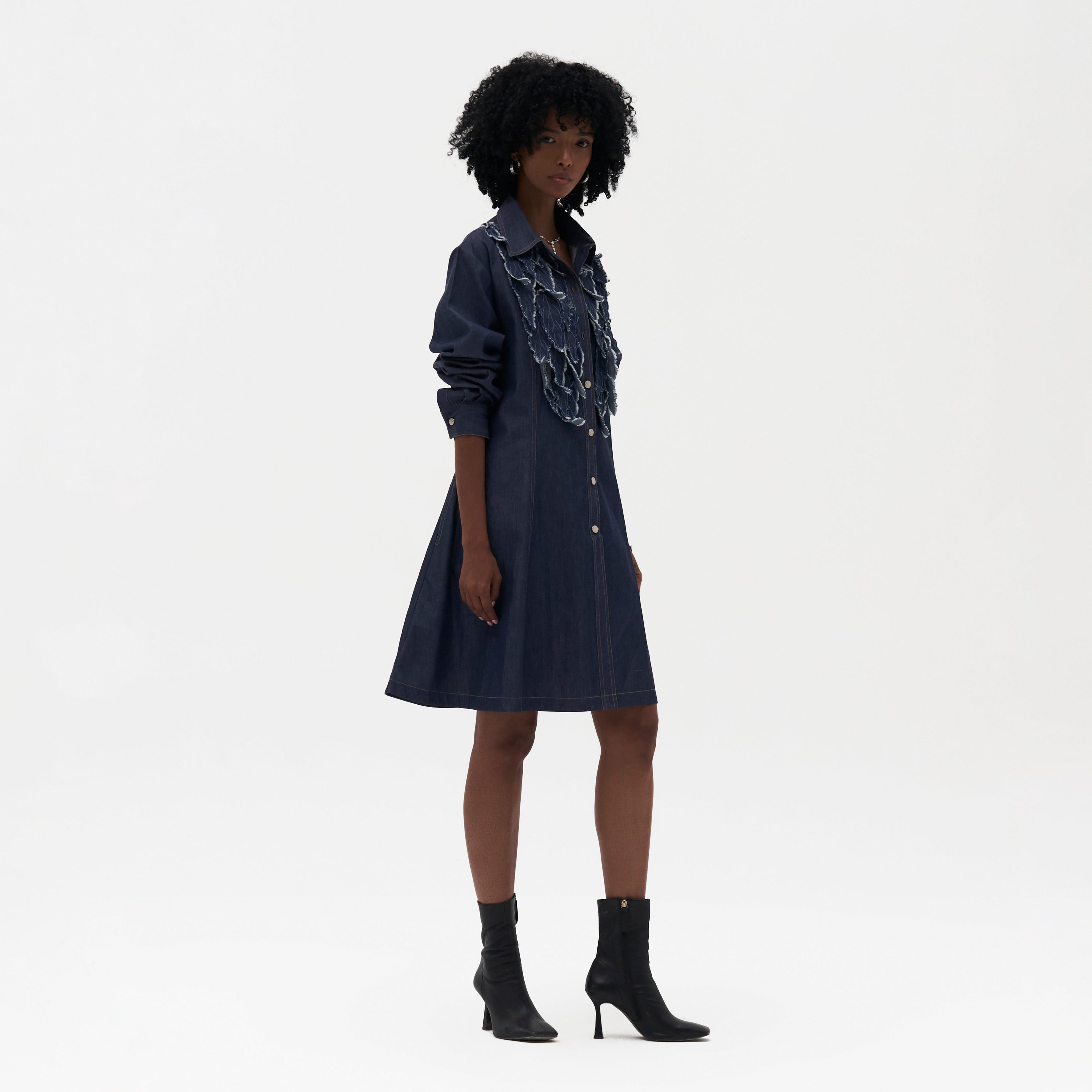 Alma Embroidered Shirt Dress