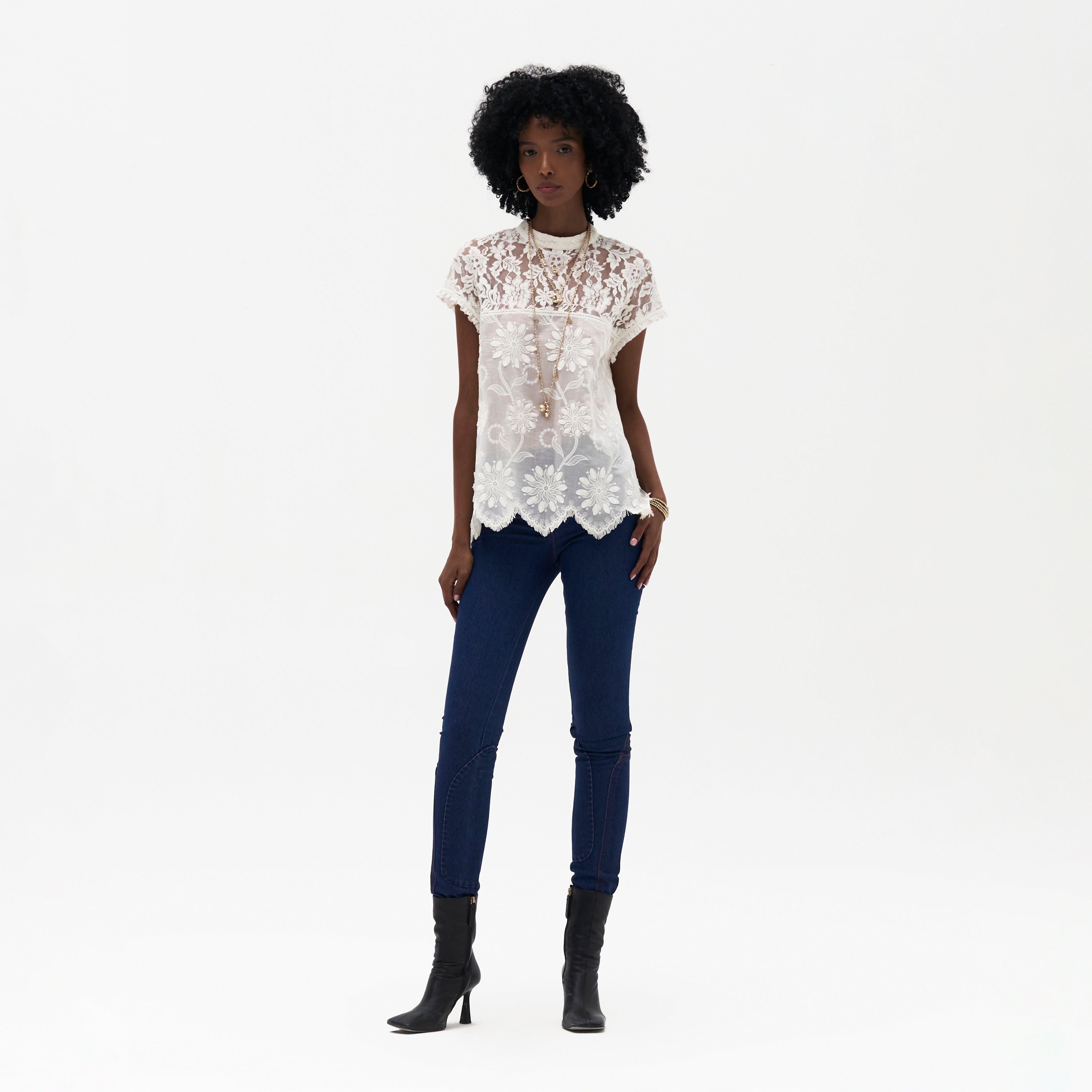 Simone Embroidered Top