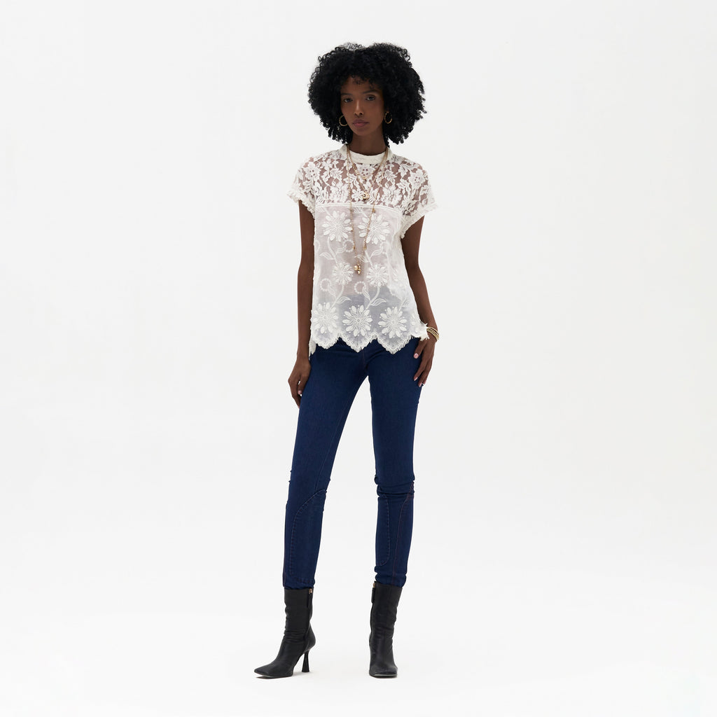Simone Embroidered Top