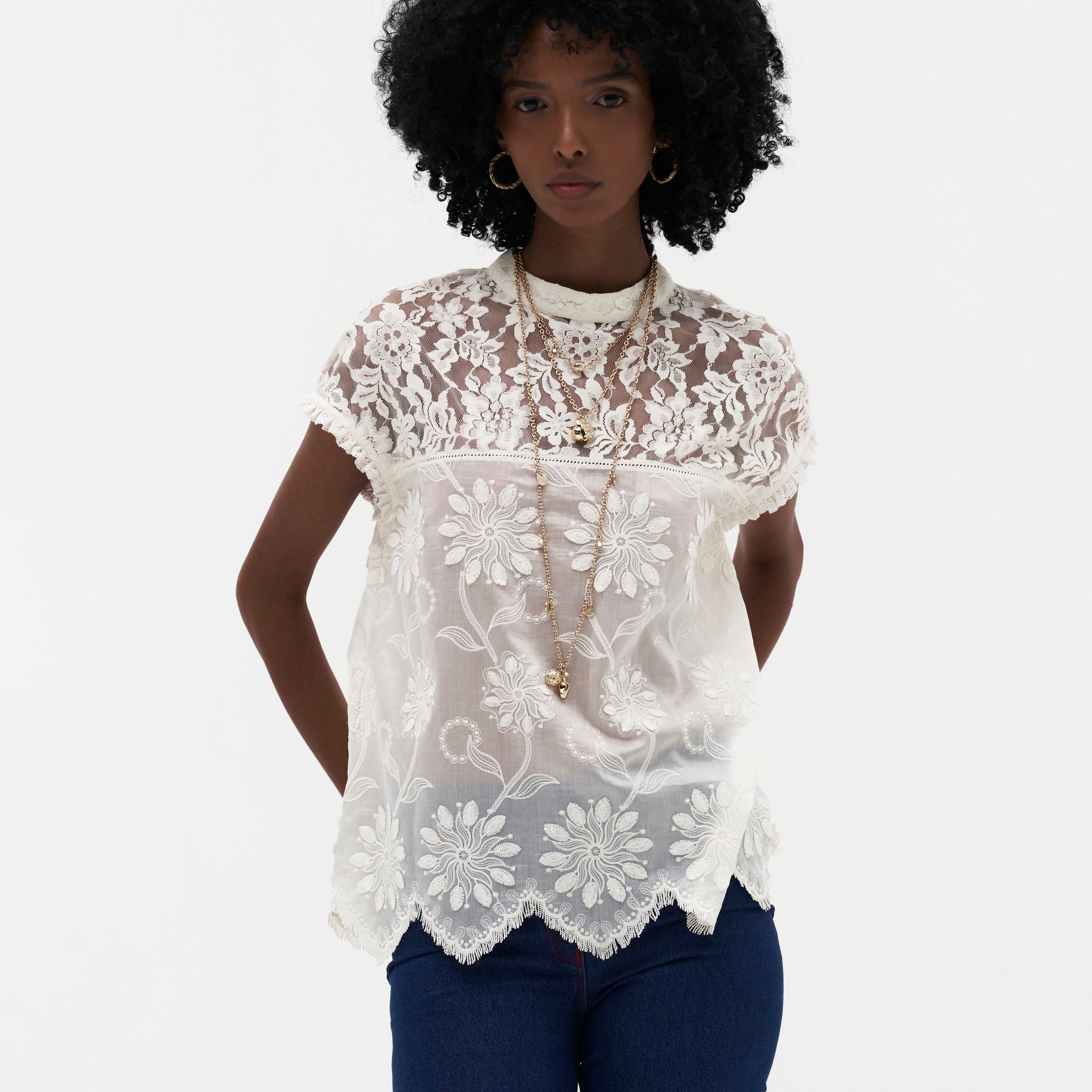 Simone Embroidered Top