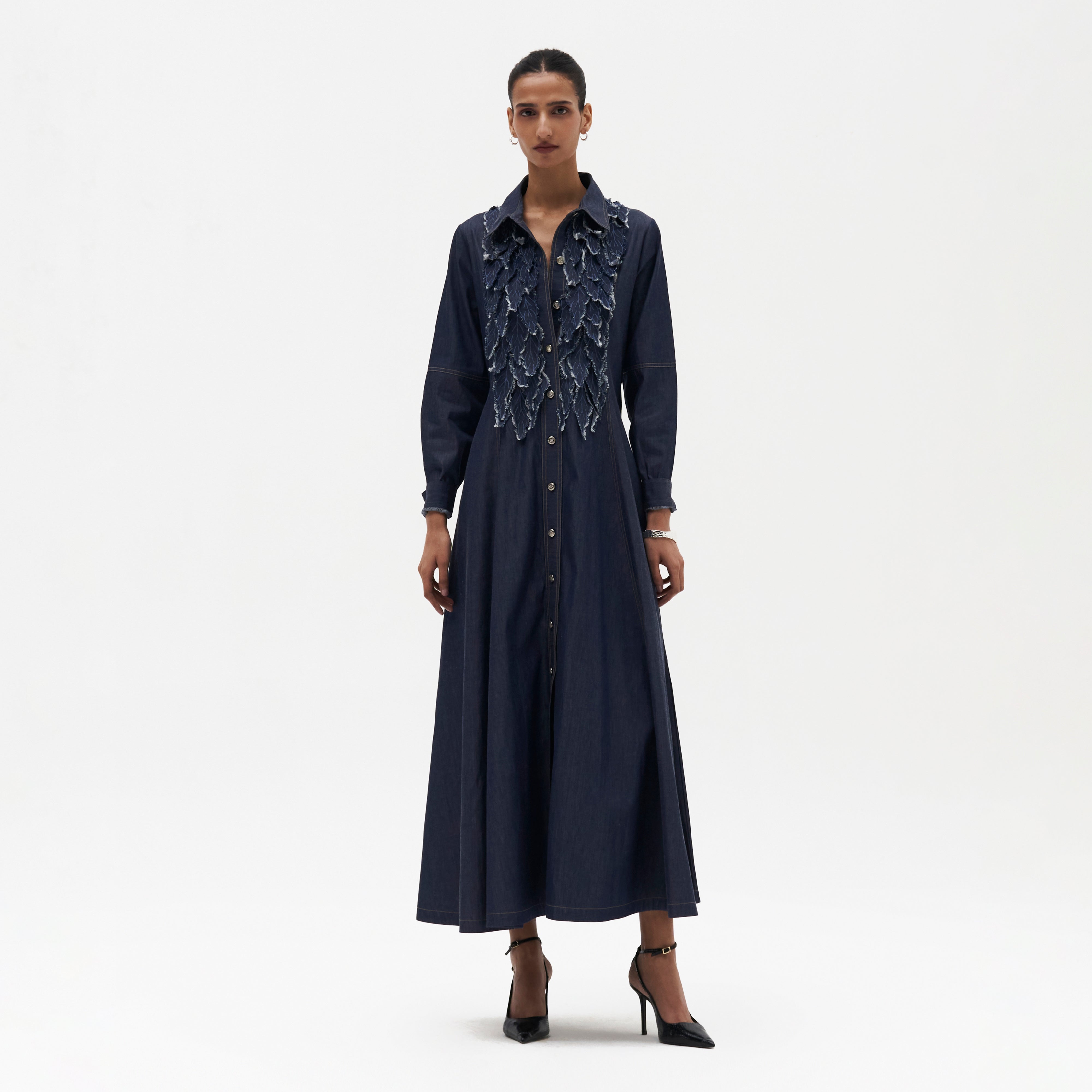 Pascale Long Embroidered Dress