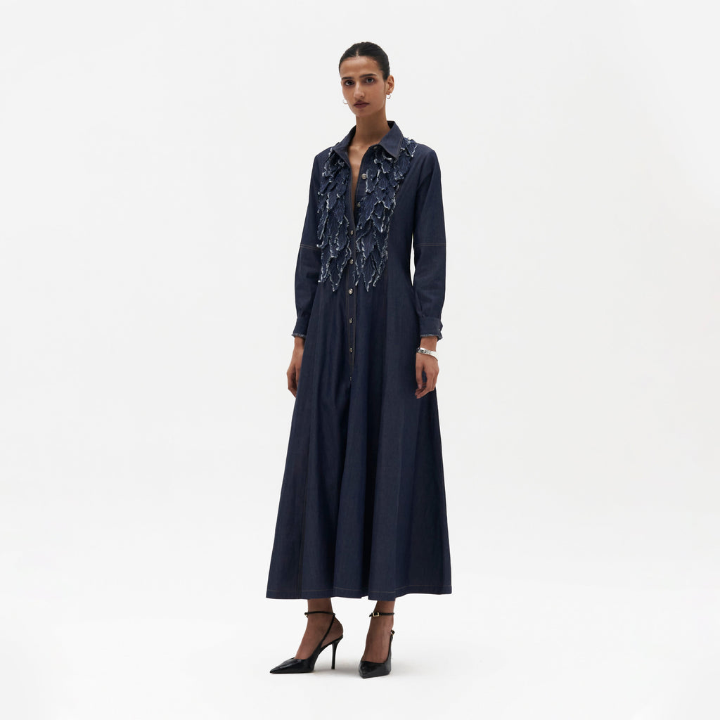 Pascale Long Embroidered Dress