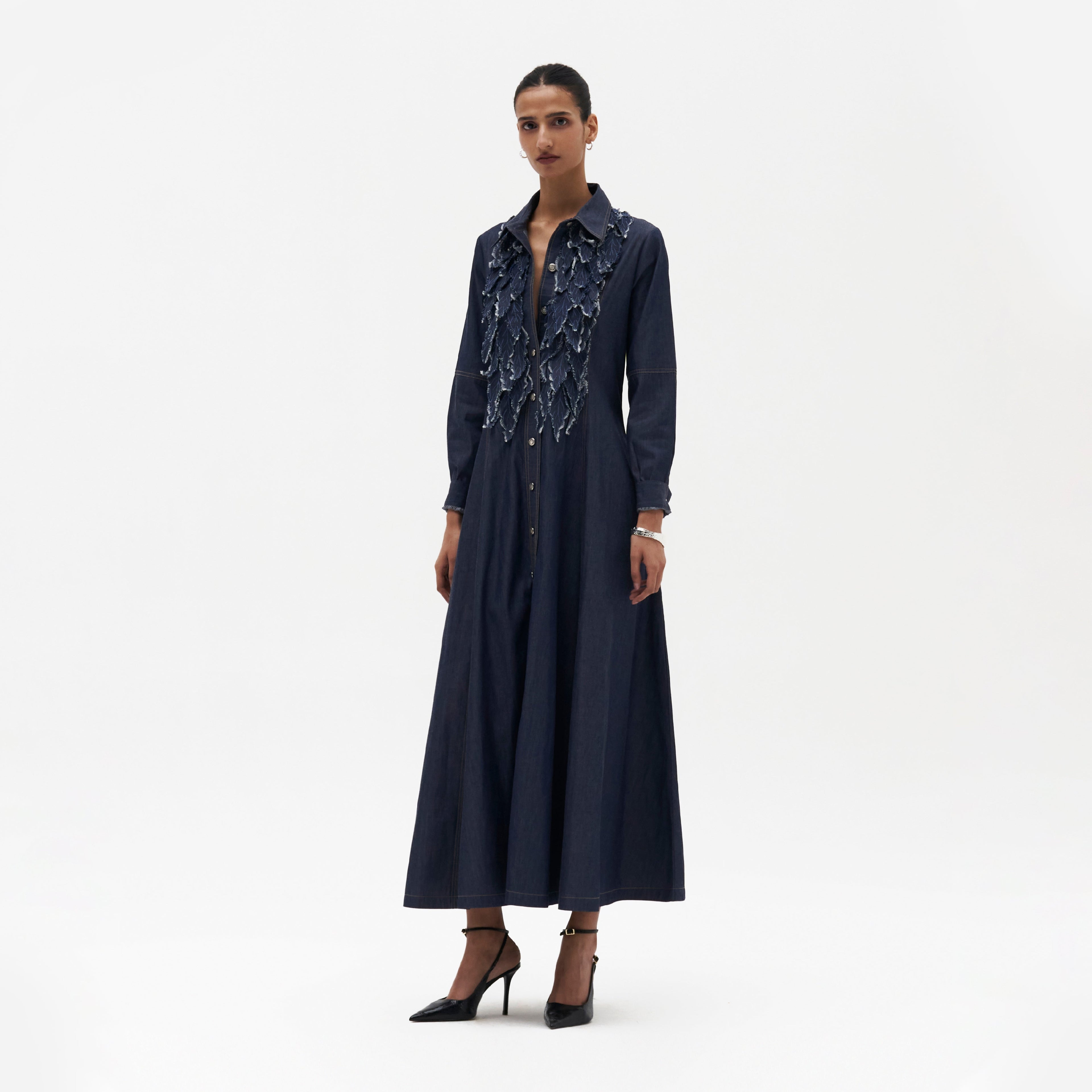 Pascale Long Embroidered Dress