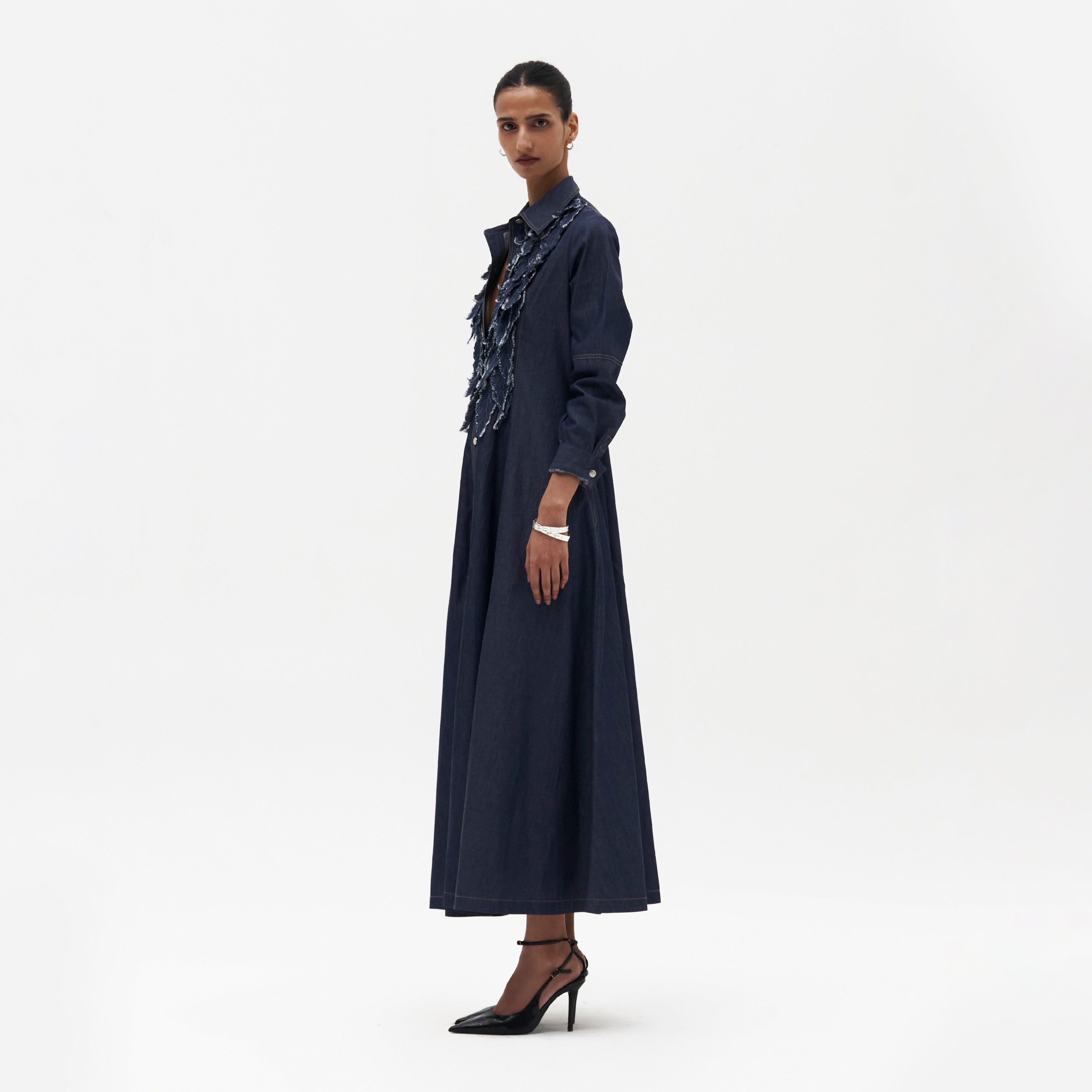 Pascale Long Embroidered Dress