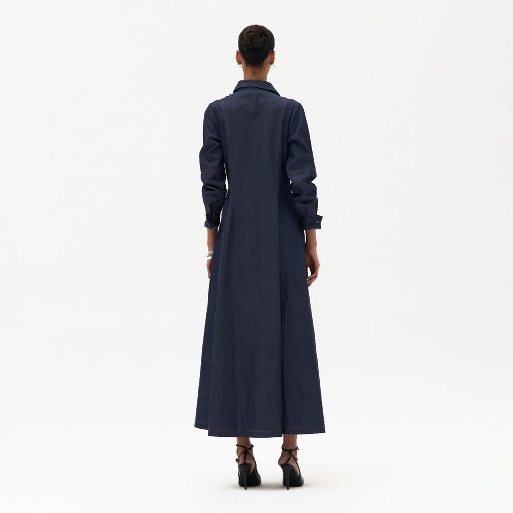 Pascale Long Embroidered Dress