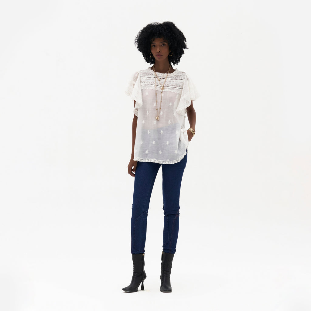 Adrienne Chikankari Top