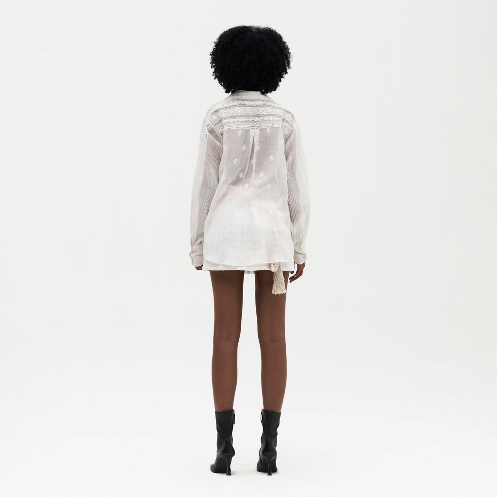 Juno Chikankari Mini Skirt