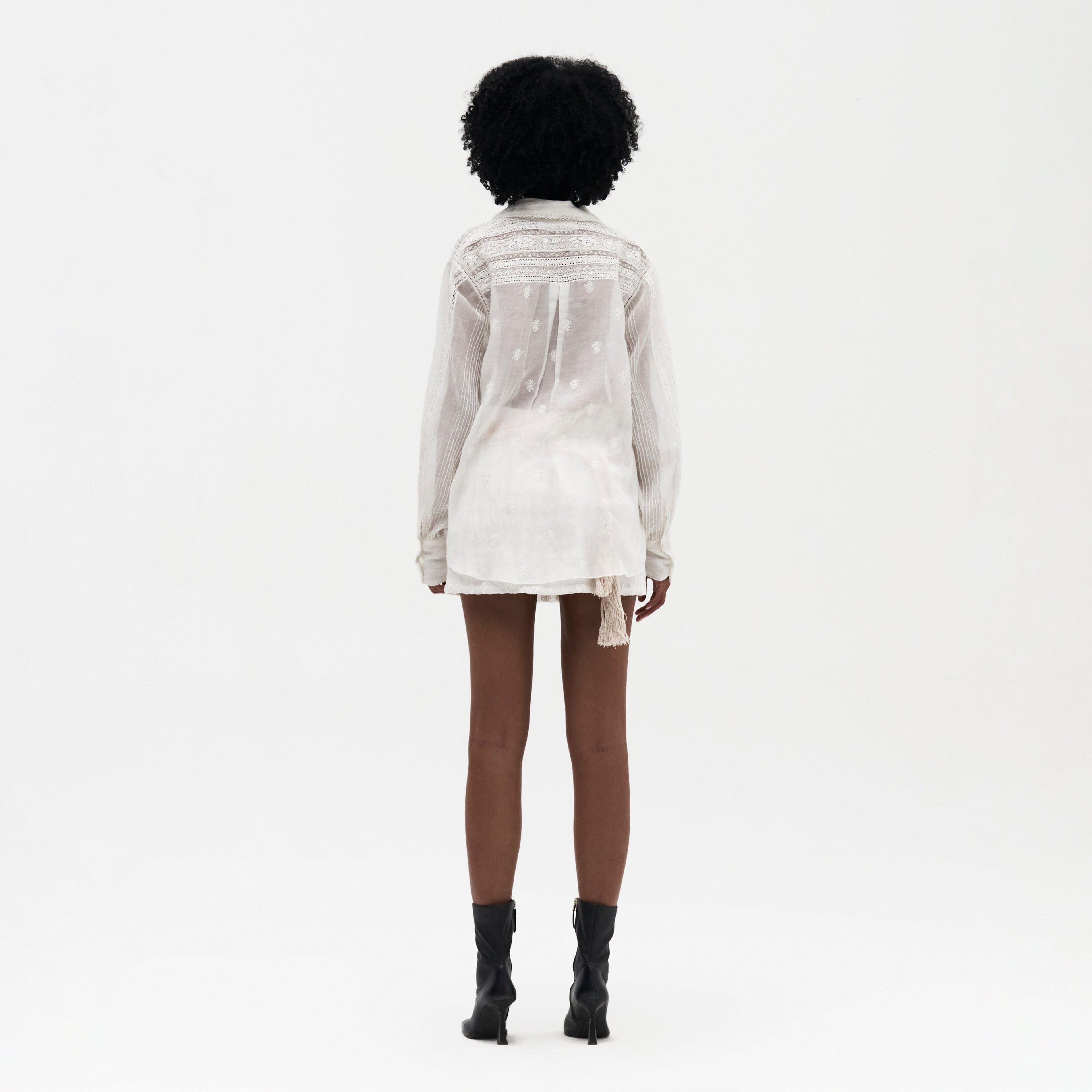 Juno Chikankari Mini Skirt