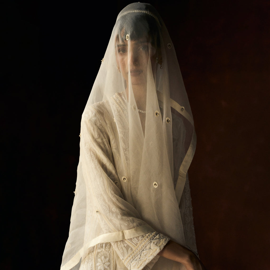 Rani Chikankari Ivory Cutwork Tunic