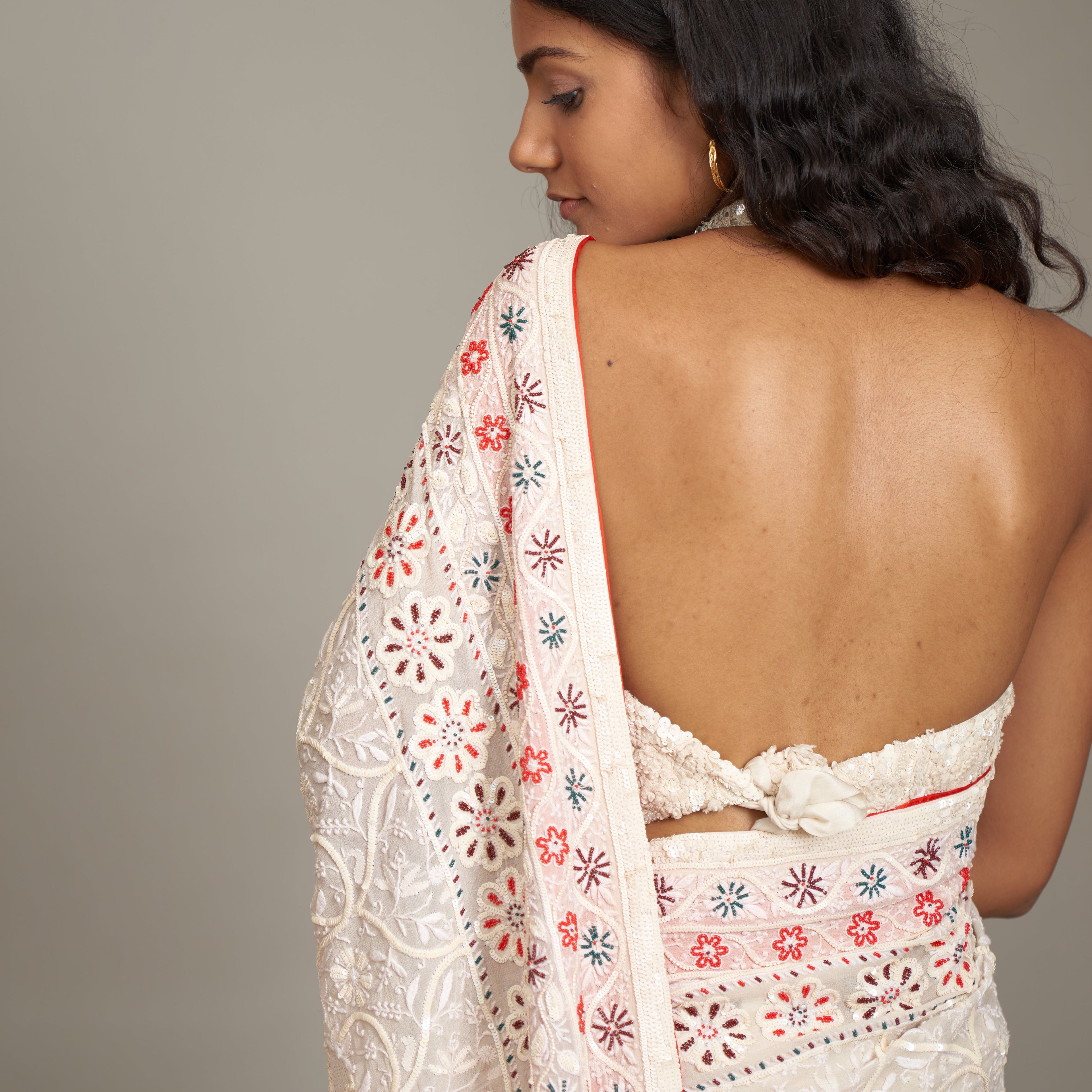 Aadhya Chikan Embroidered Saree