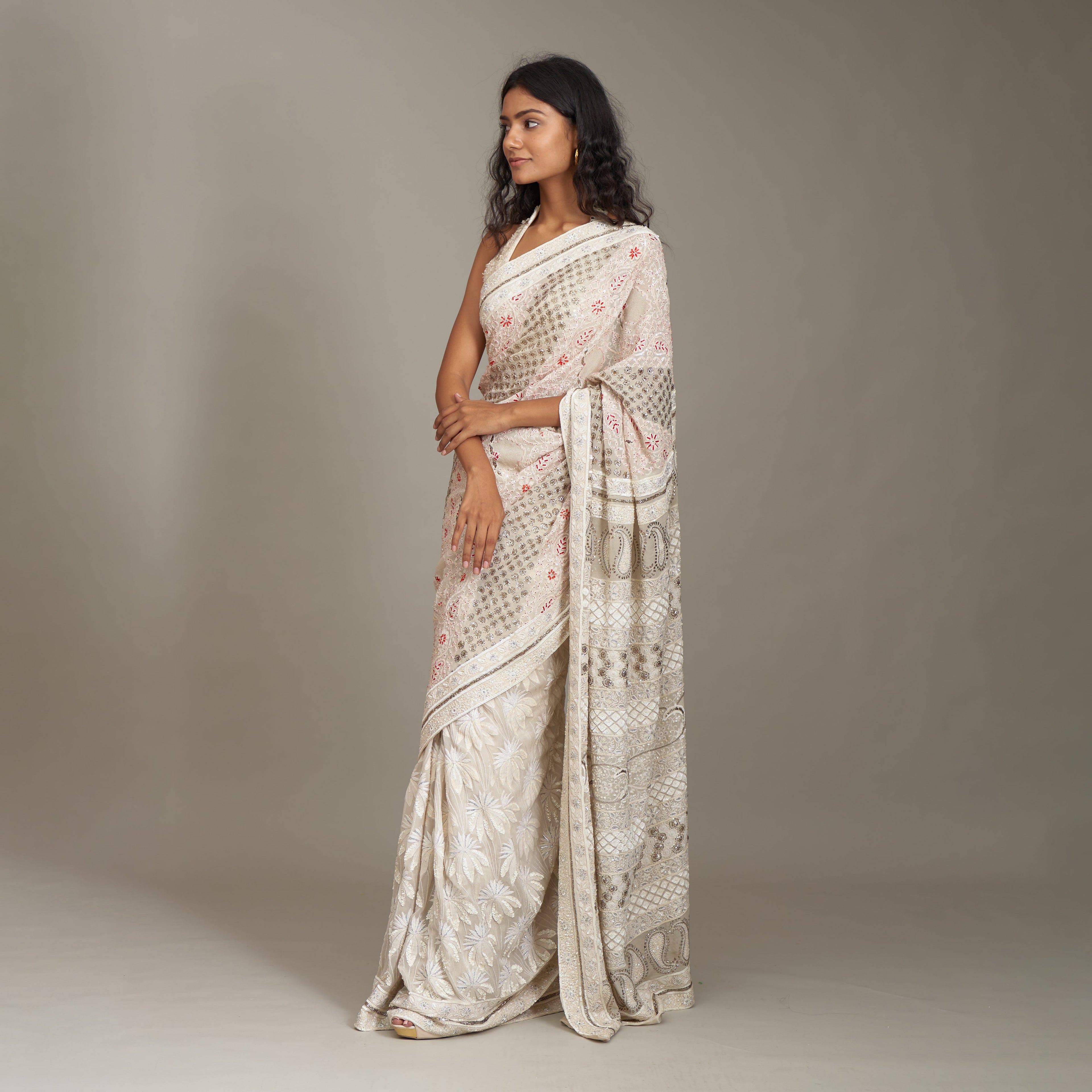 Divya Chikan Embroidered Saree