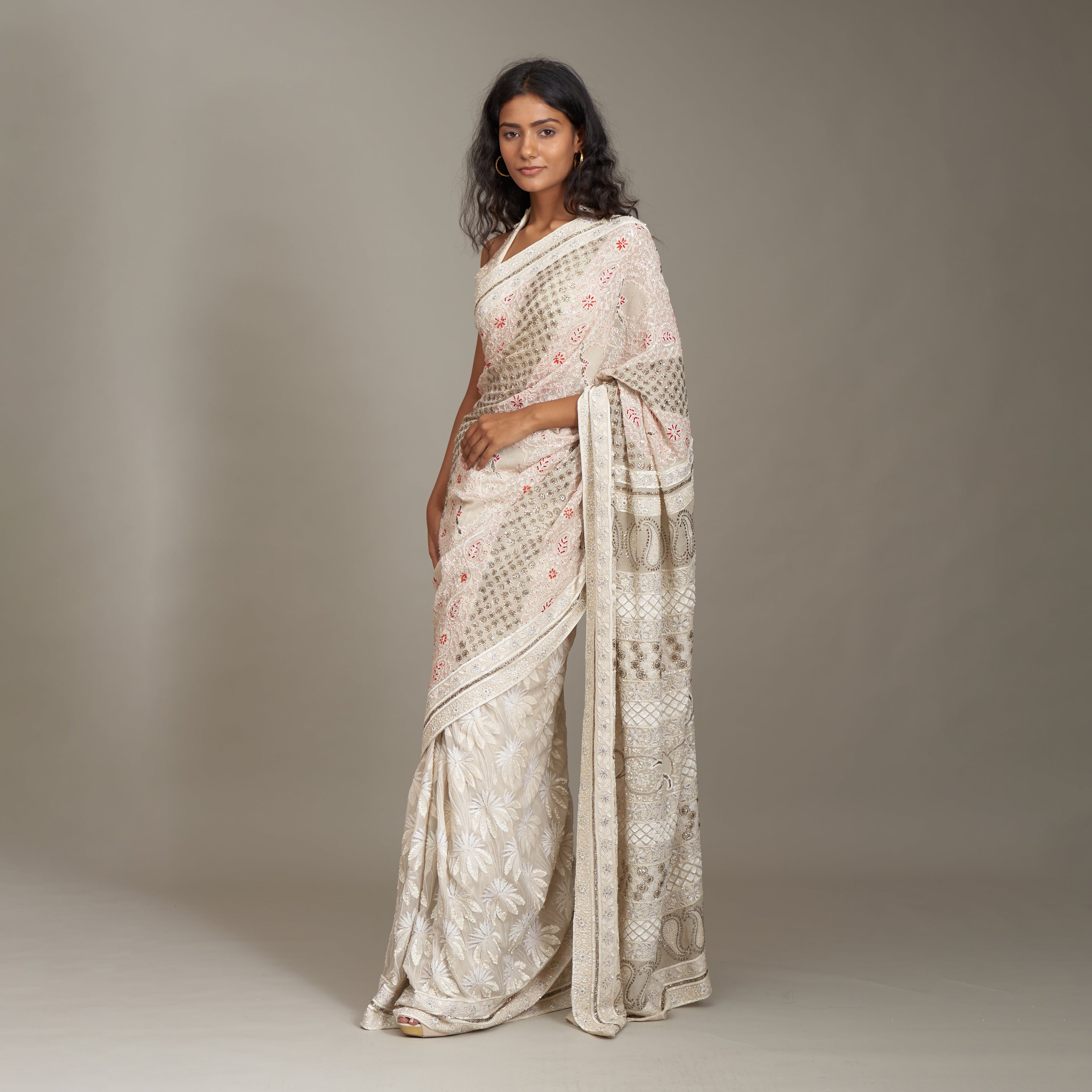 Divya Chikan Embroidered Saree