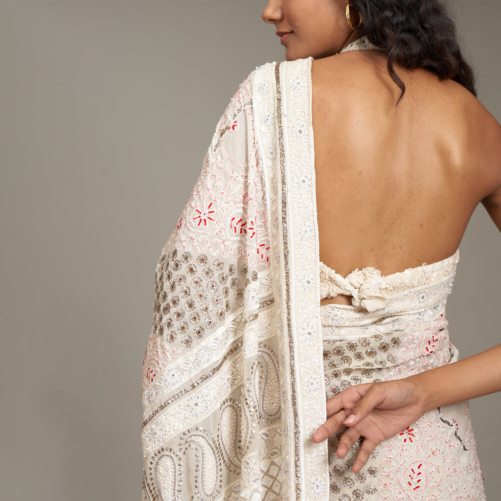 Divya Chikan Embroidered Saree