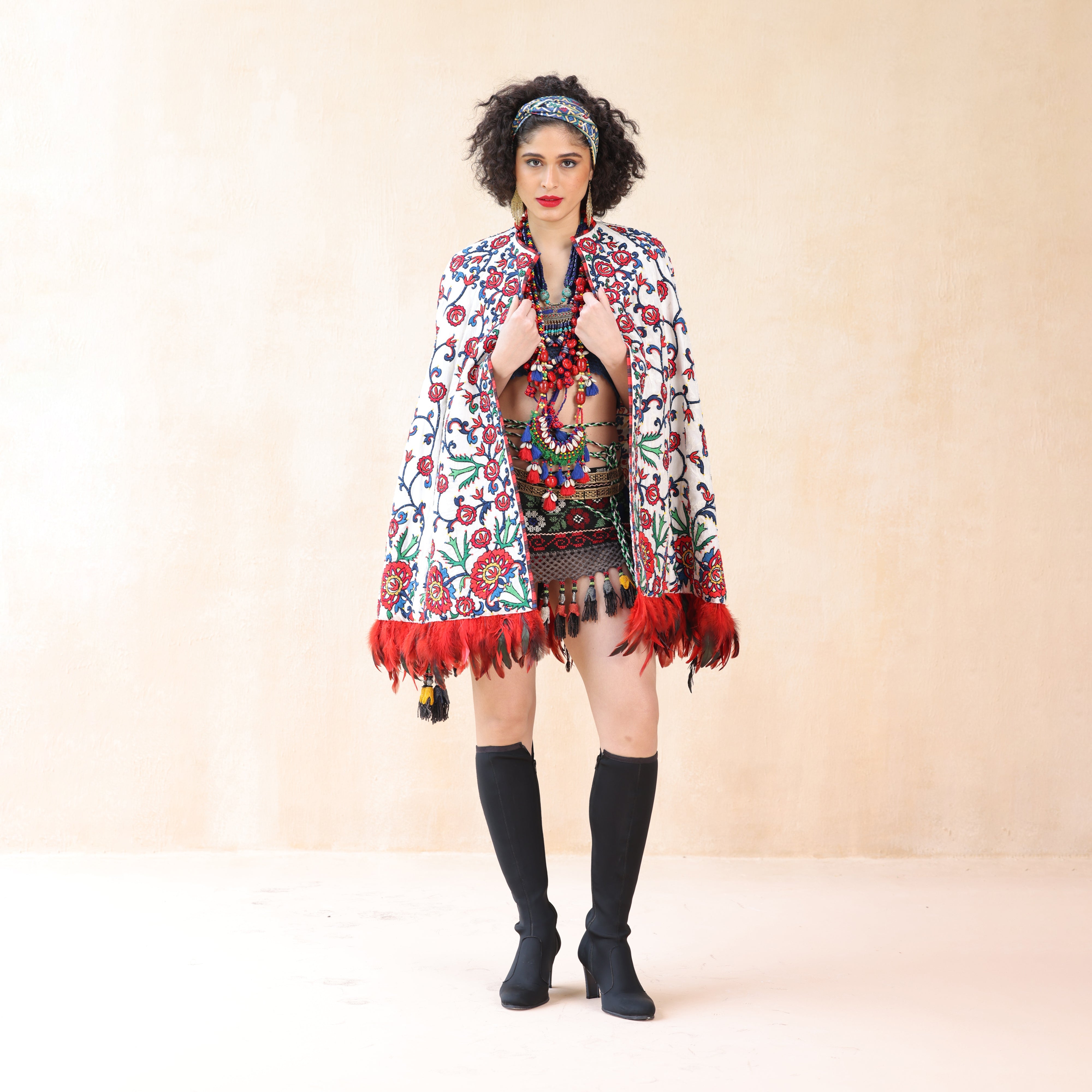 Faiza Embroidered Cape