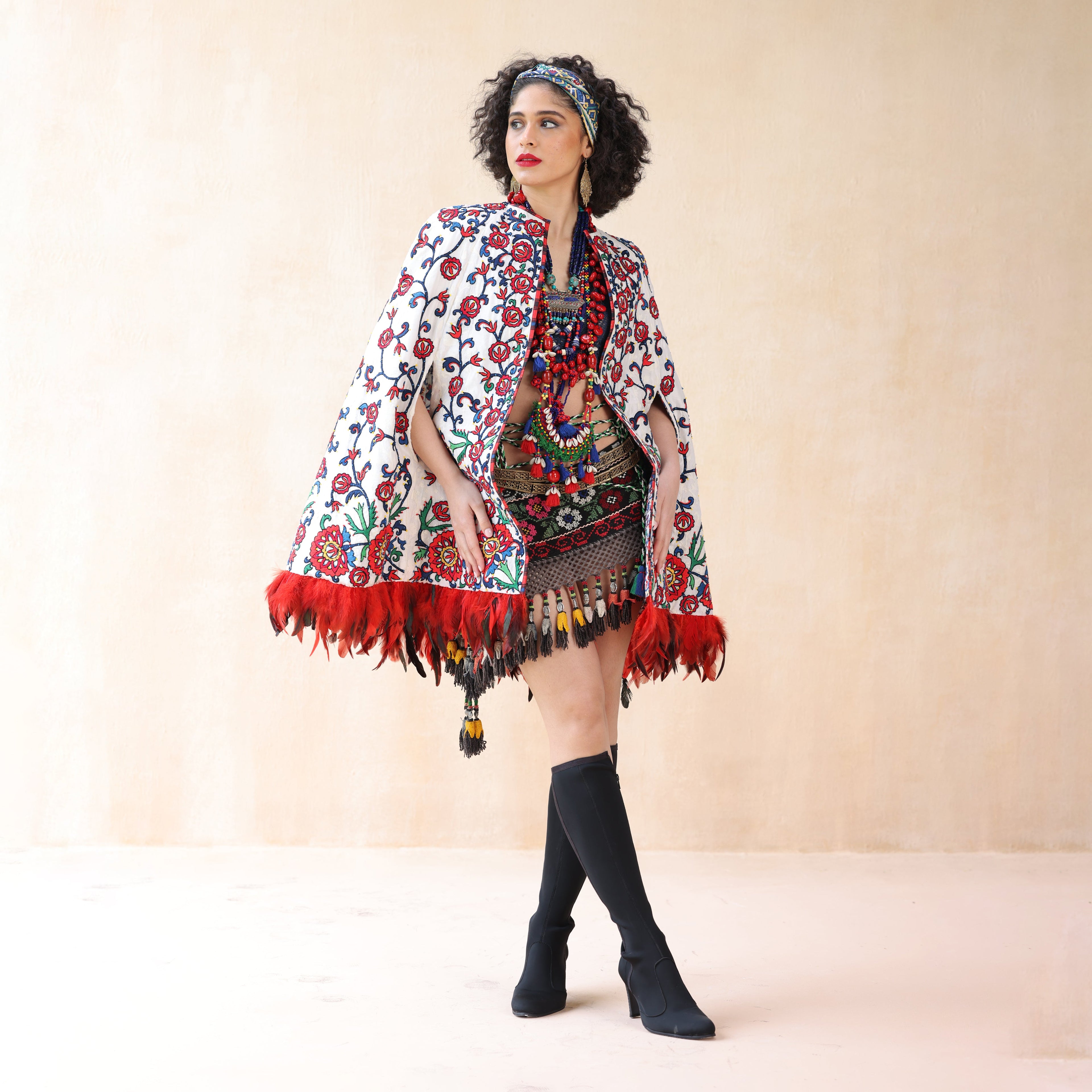 Faiza Embroidered Cape