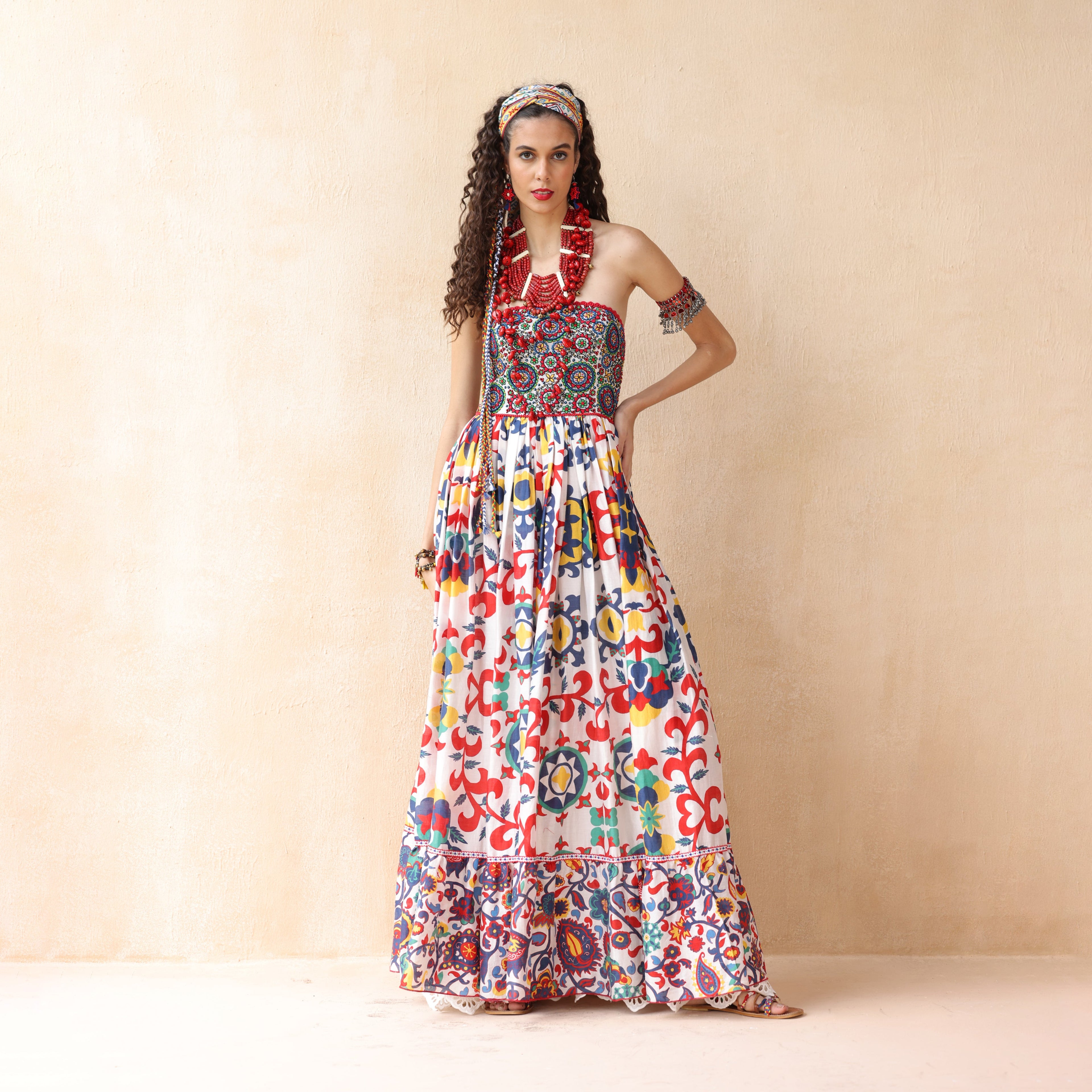 Malika Tiered Corset Dress