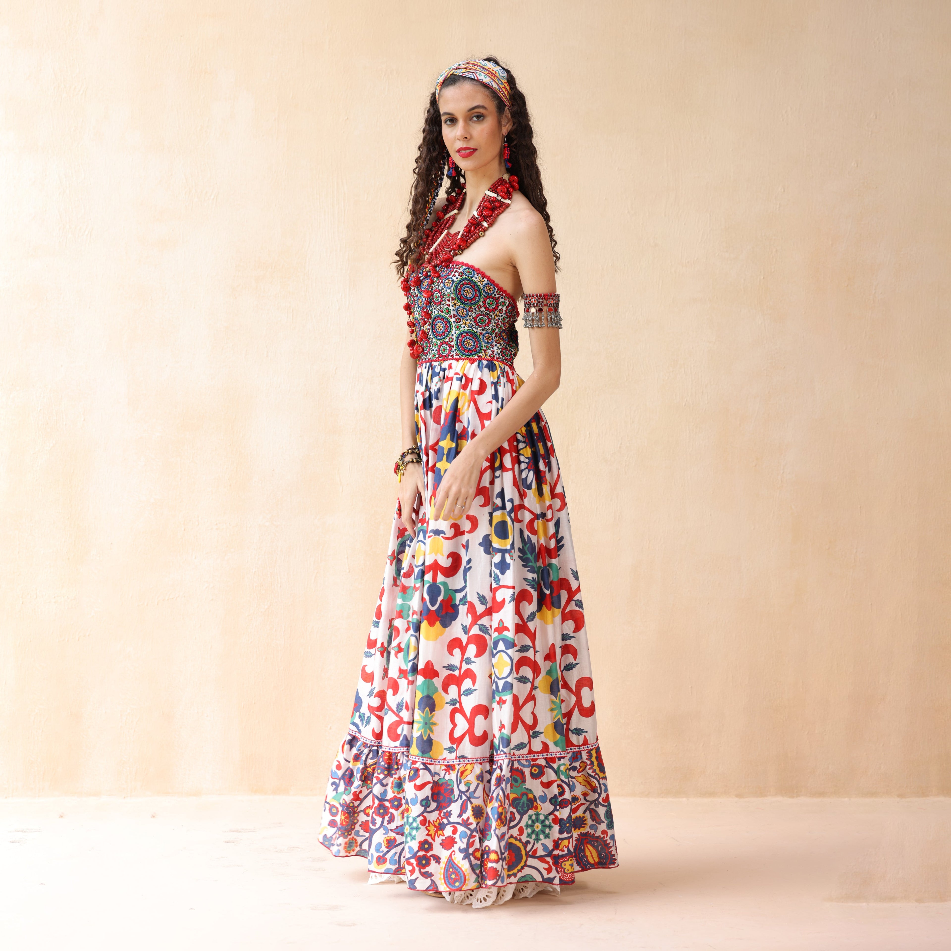 Malika Tiered Corset Dress