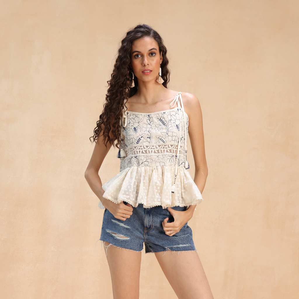 Shirley Short Tie Up Blouse