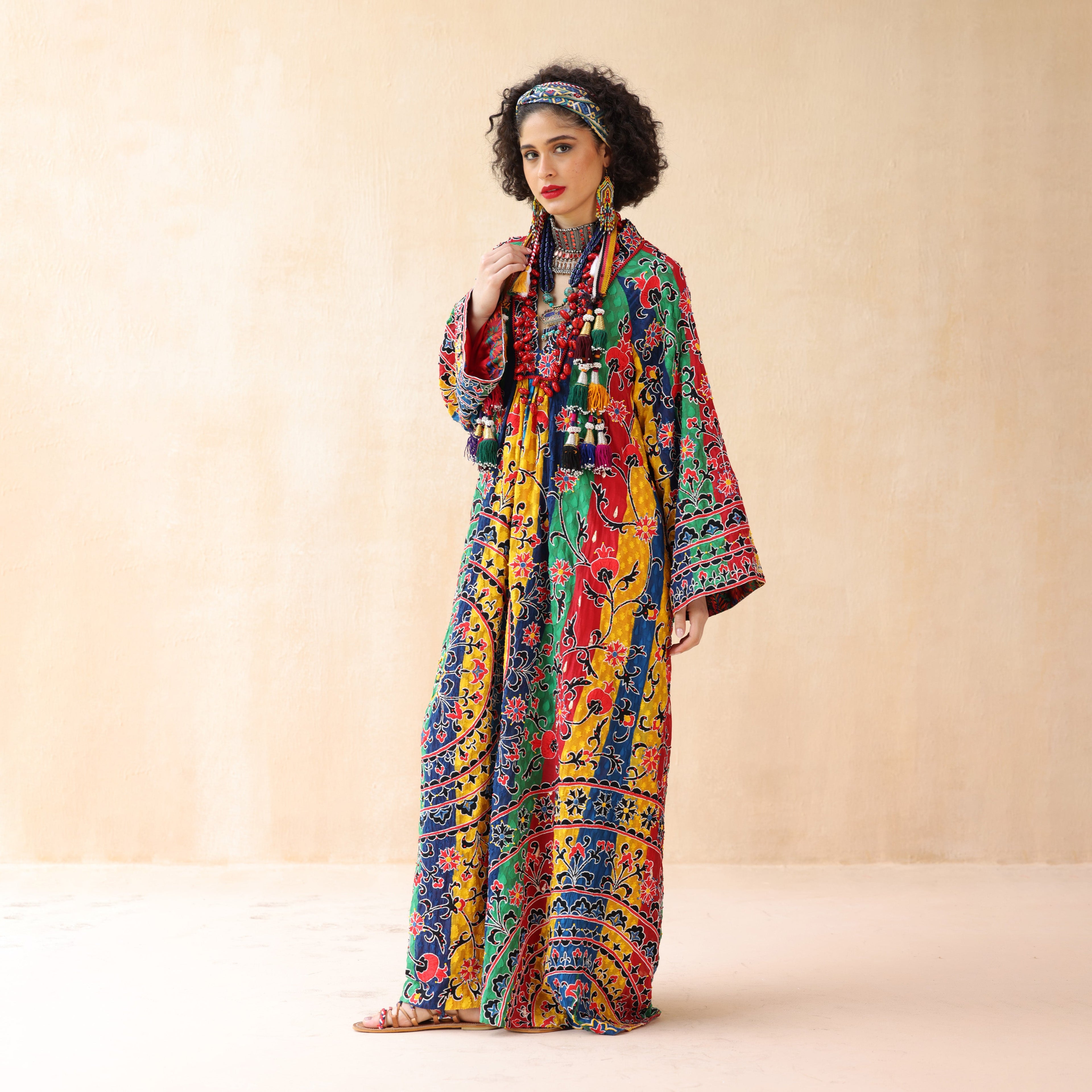 payal jain floral embroidered maxi dress Ecru Cotton Floral Cutwork Embroidered Maxi Vacation Dress by Payal Jain Pret at Pernia's Pop Up Shop 2026