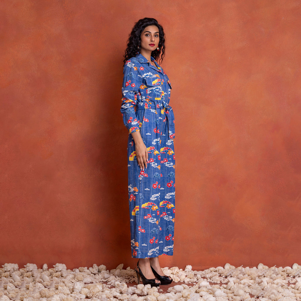 Junko Shirt Collar Jumpsuit