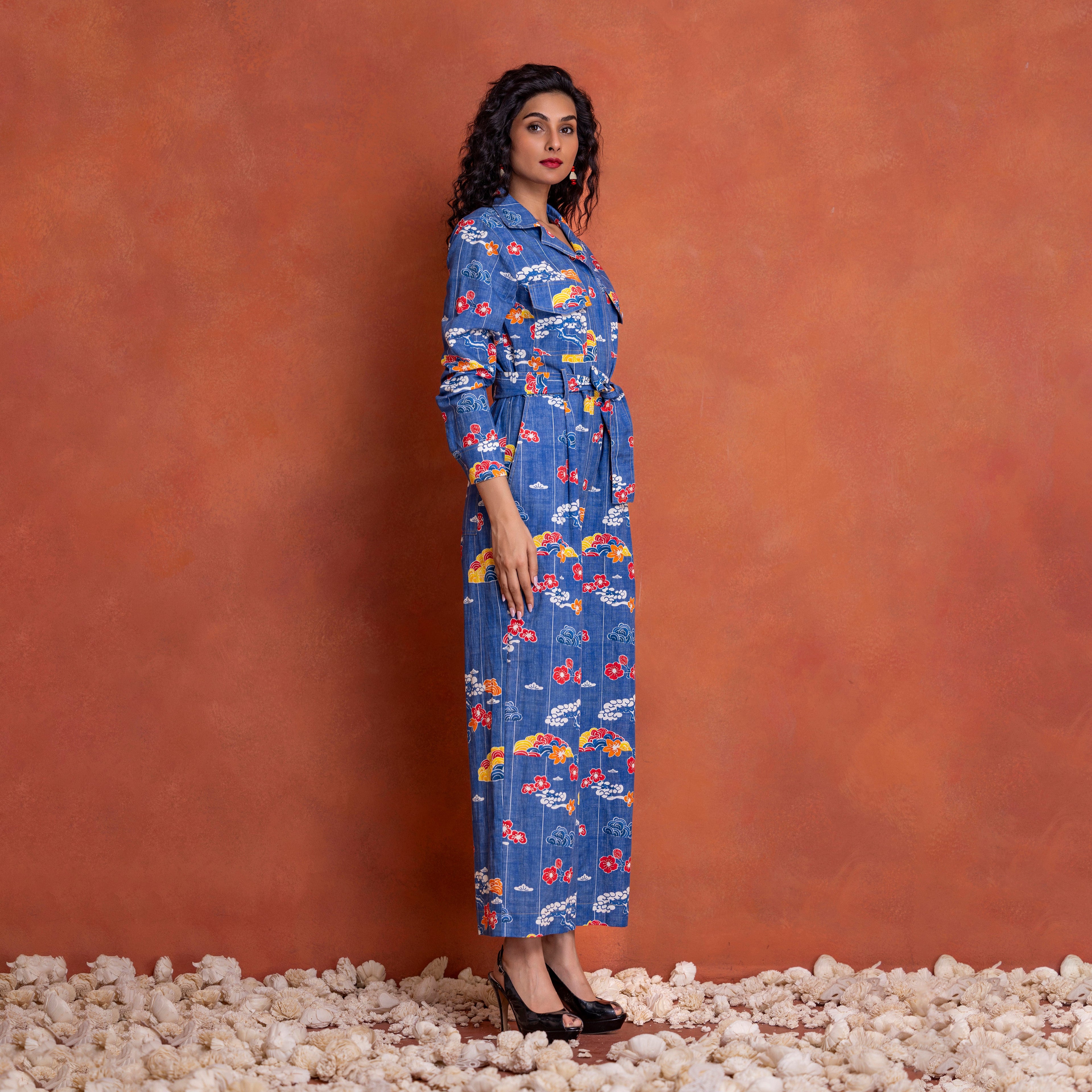 Junko Shirt Collar Jumpsuit