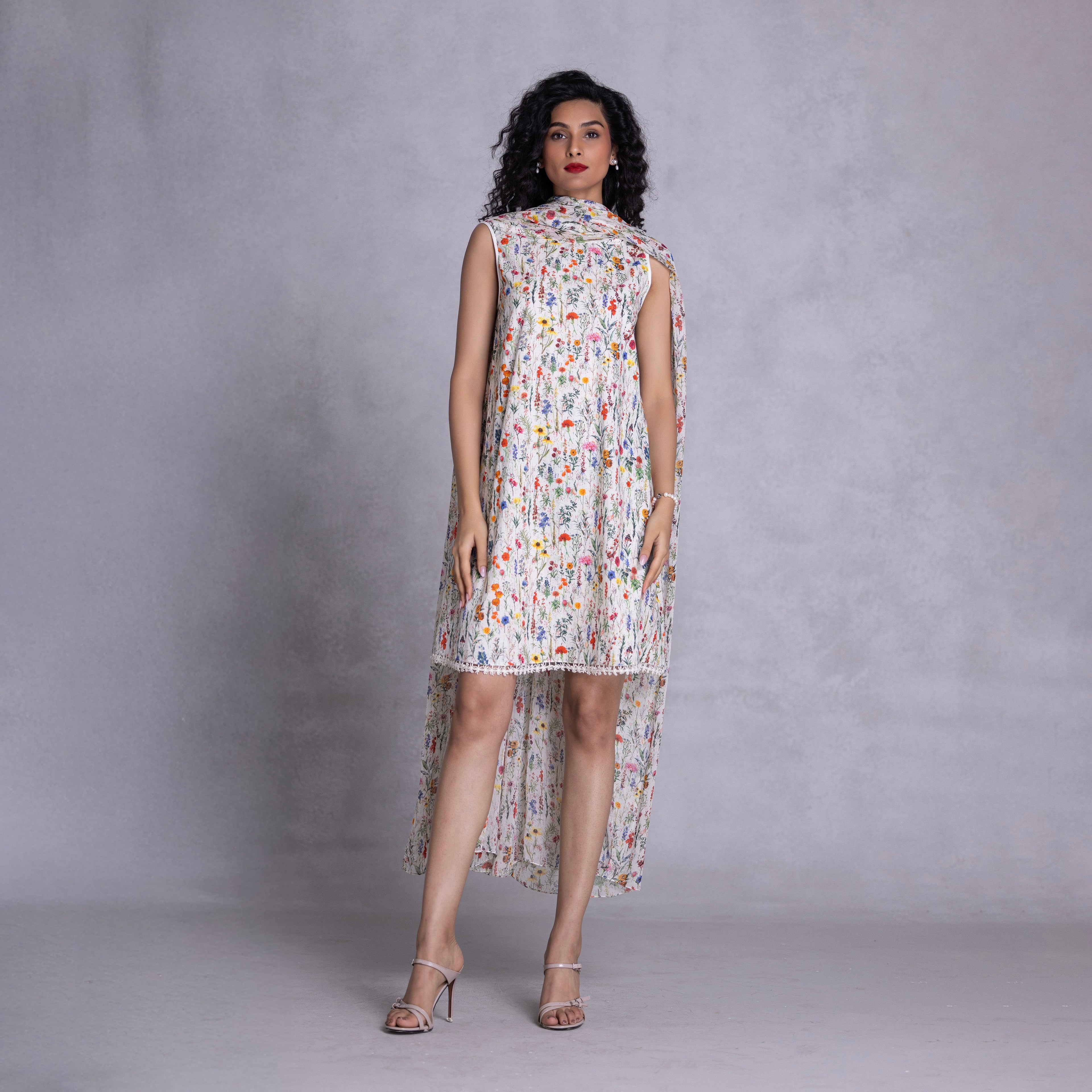 Azalea Shift Dress With Drape