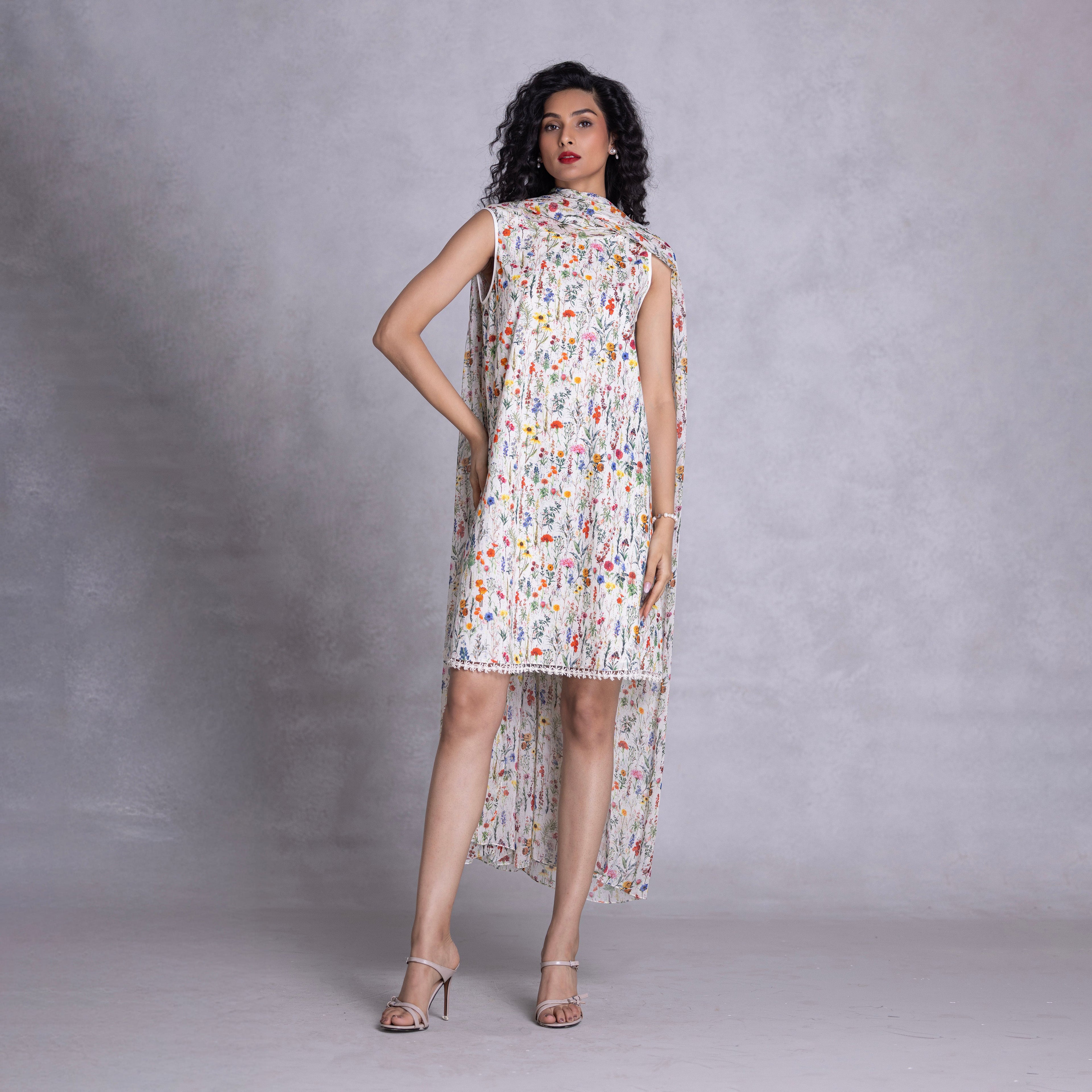 Azalea Shift Dress With Drape