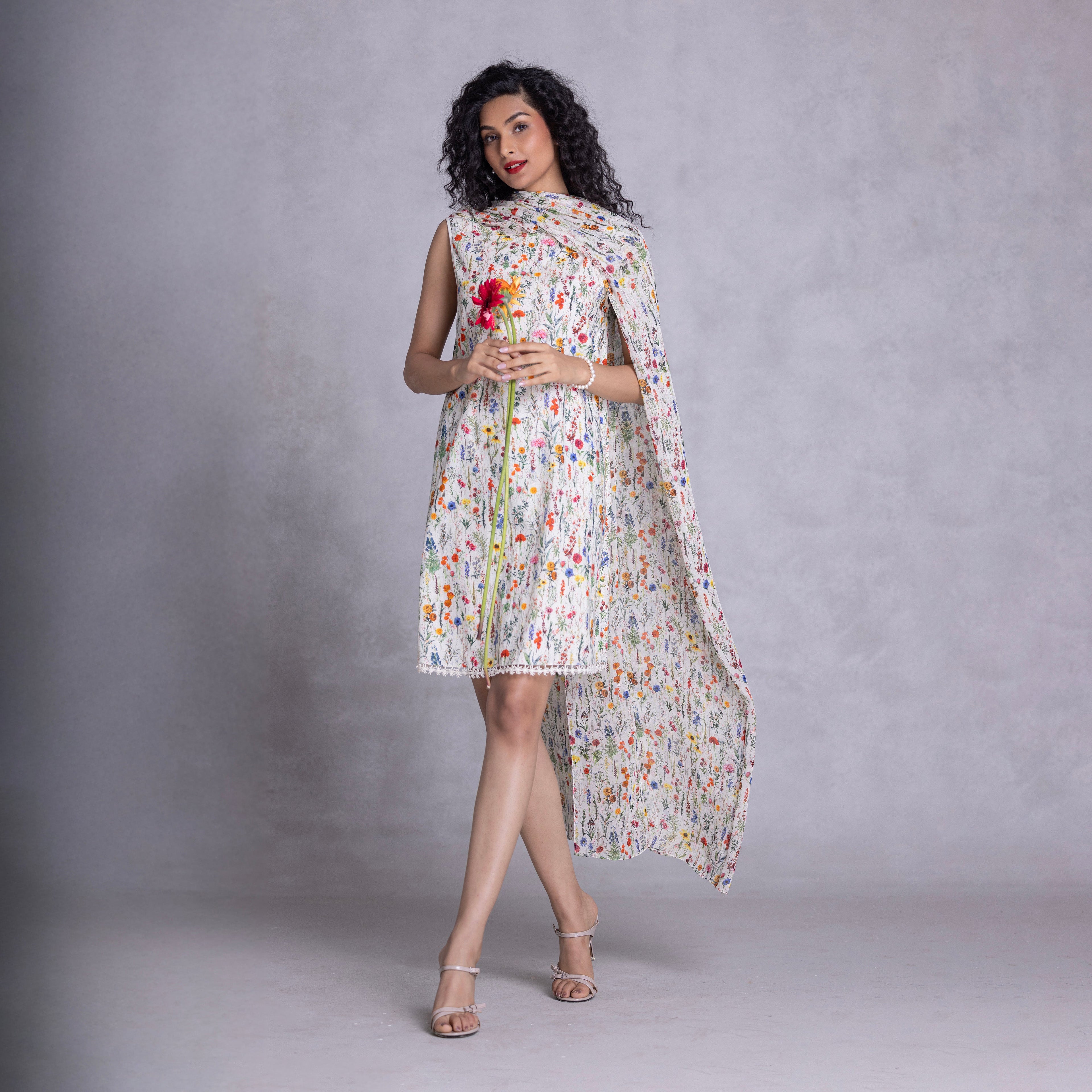 Azalea Shift Dress With Drape