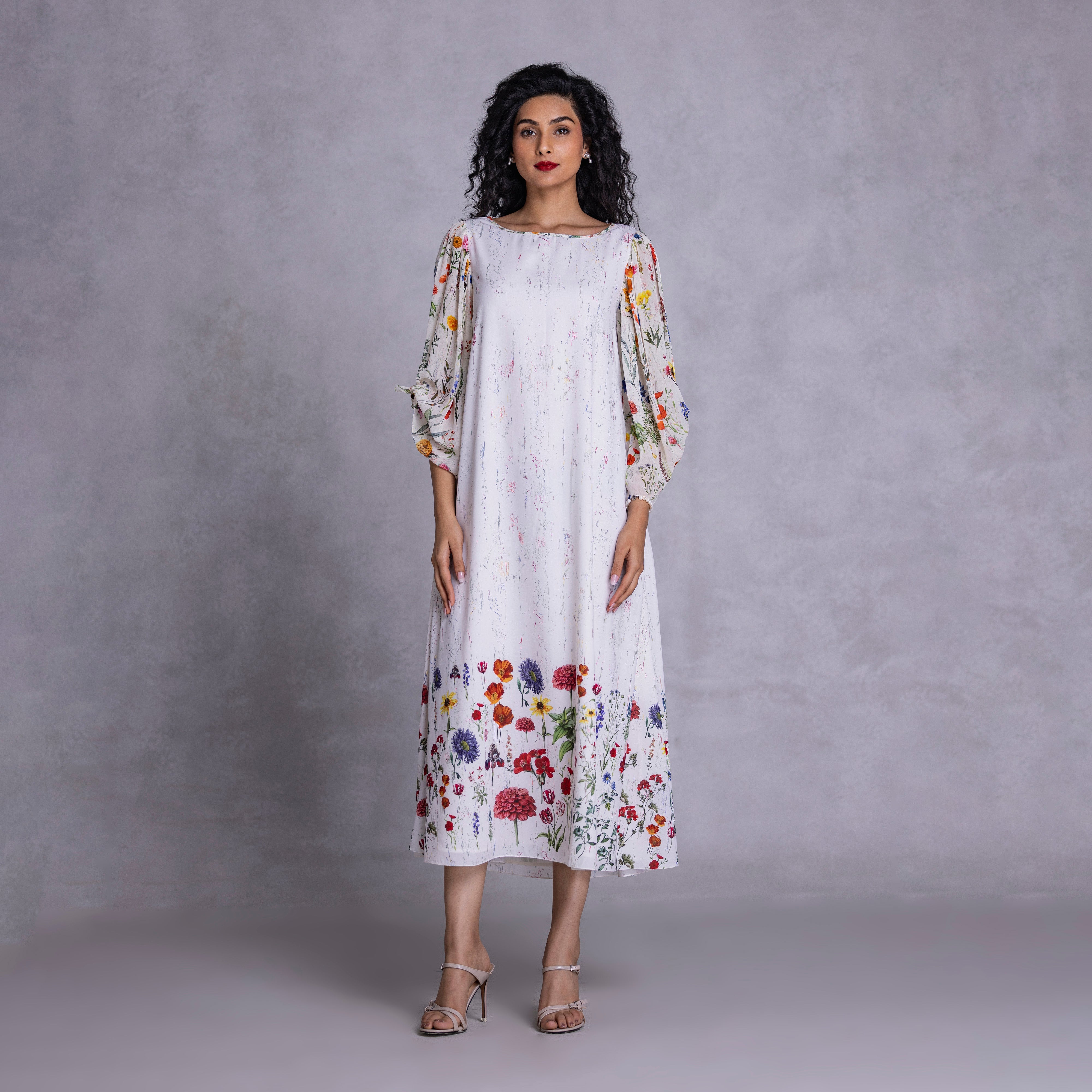 Lavender Boat Neck Dress