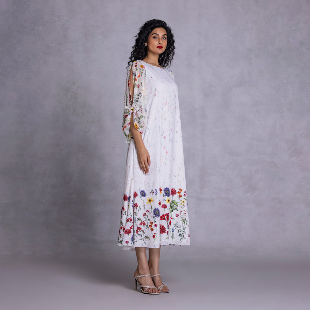 Lavender Boat Neck Dress