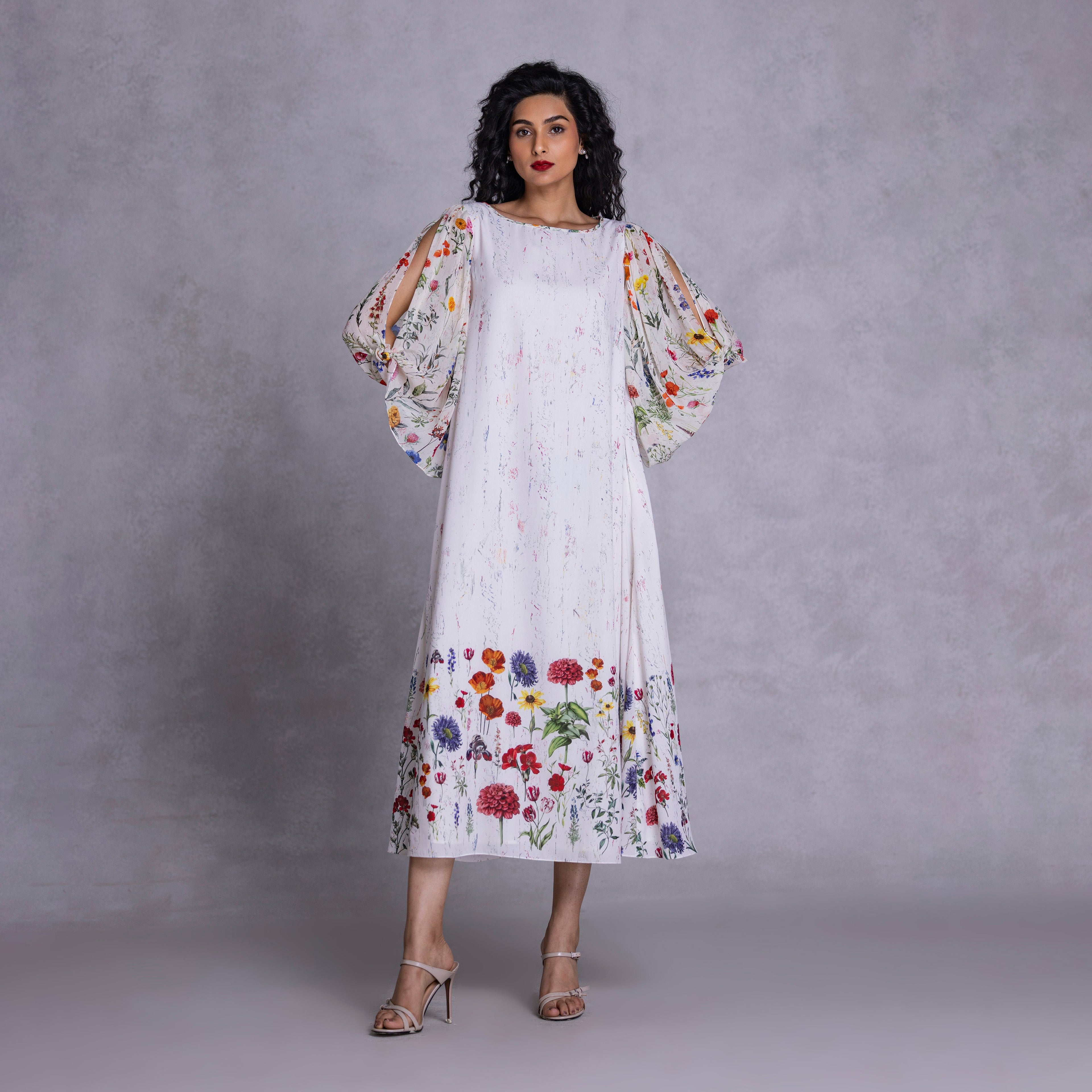 Lavender Boat Neck Dress