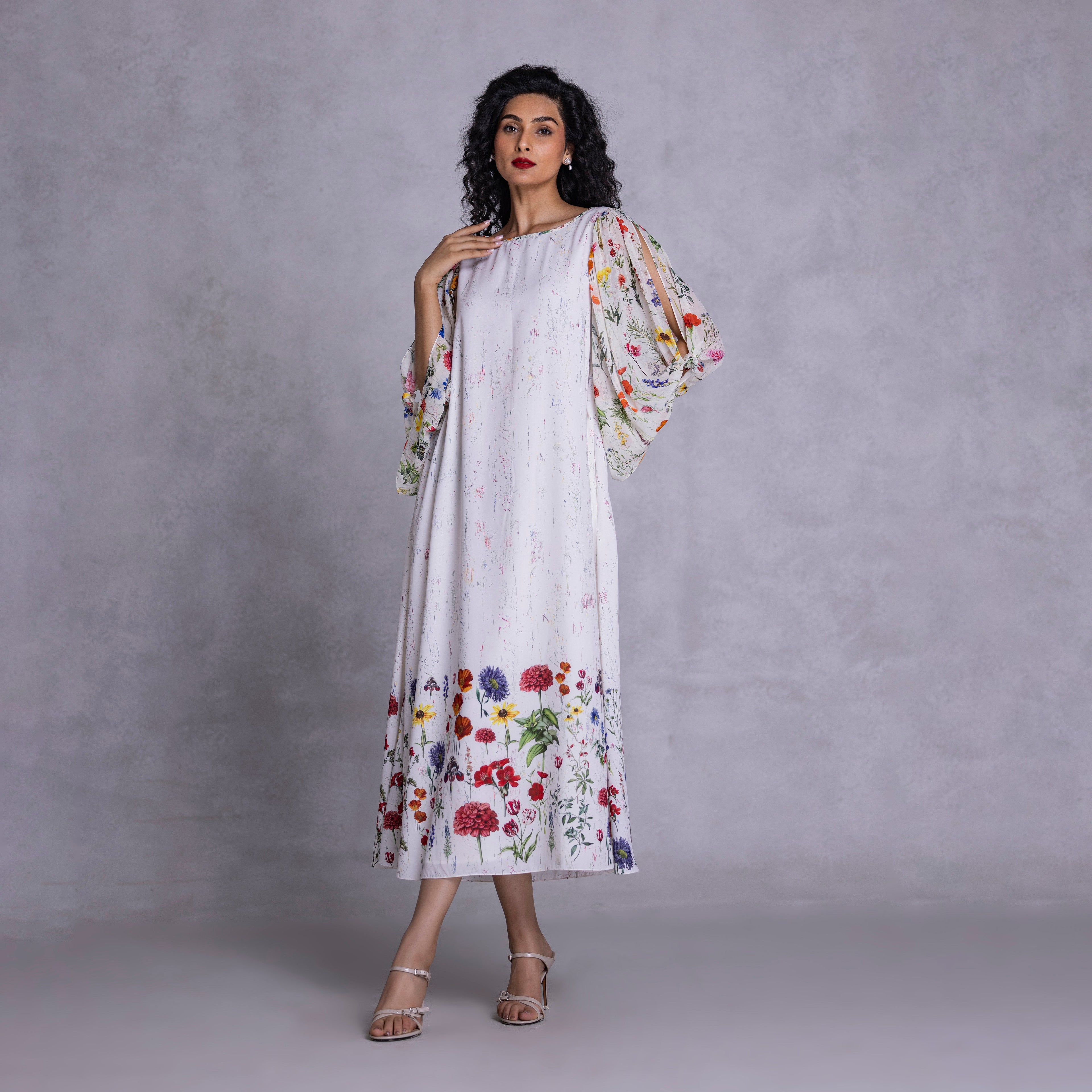 Lavender Boat Neck Dress