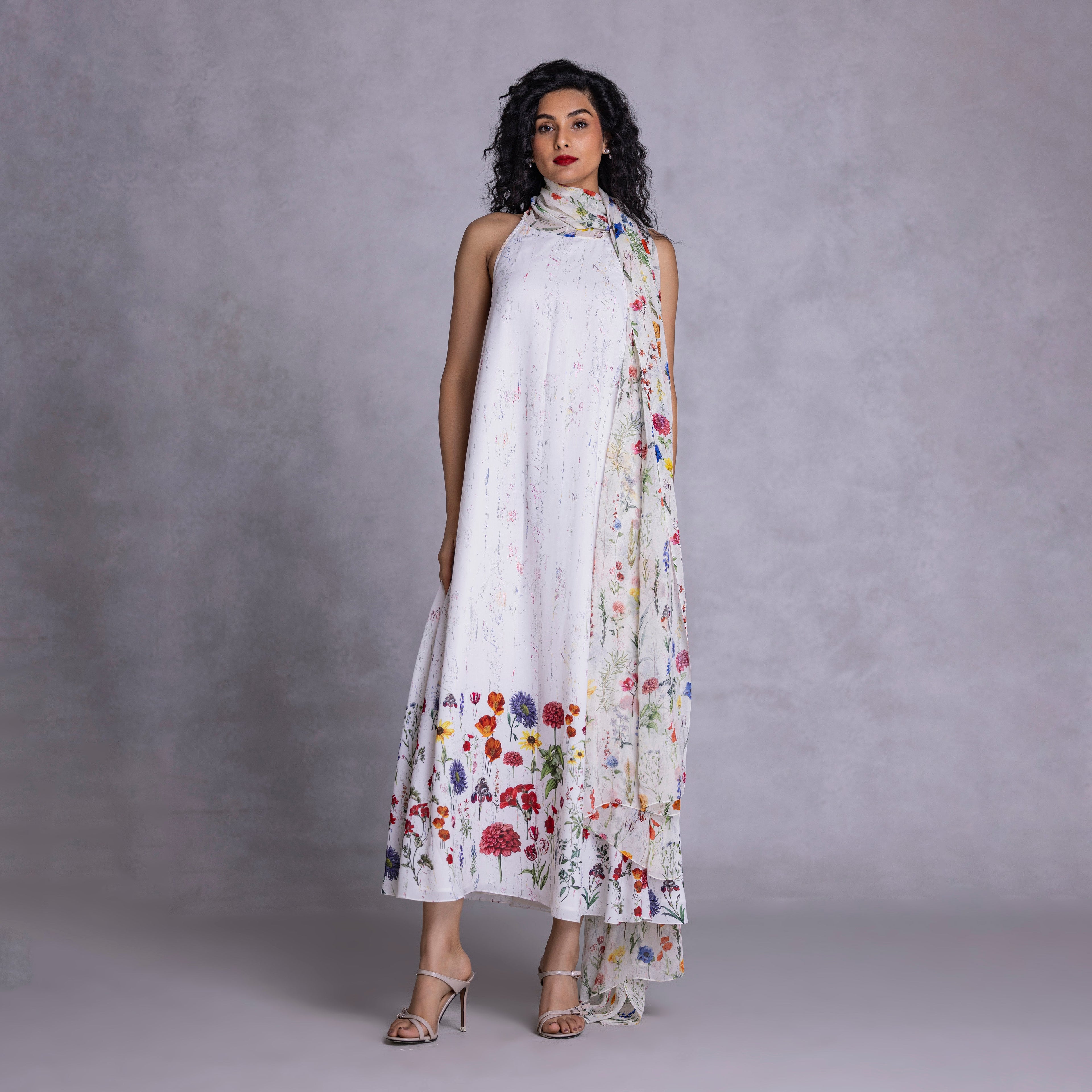 Iris Dress With Drape