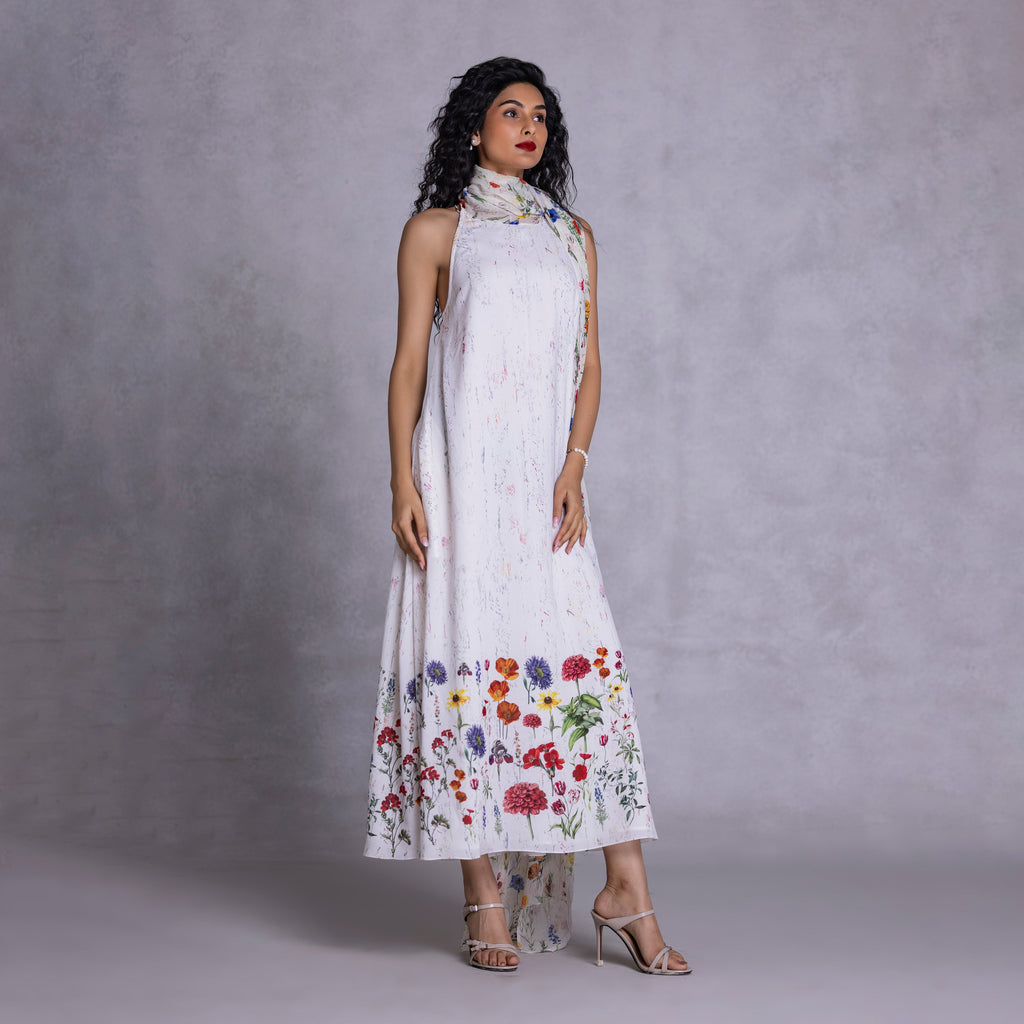 Iris Dress With Drape