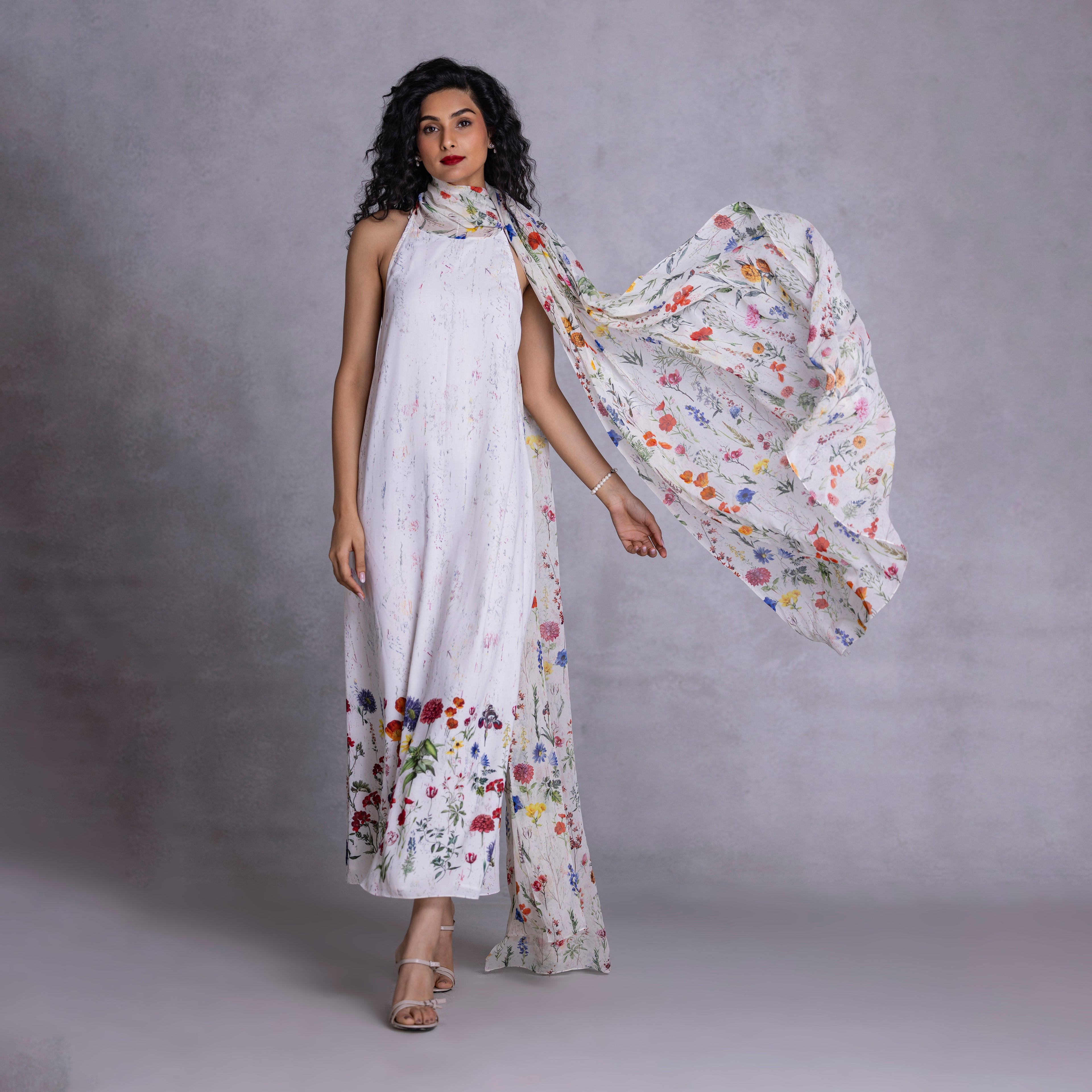 Iris Dress With Drape