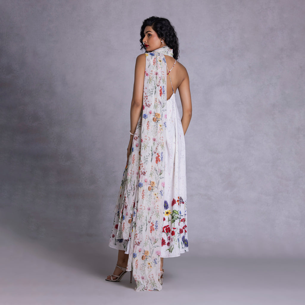 Iris Dress With Drape