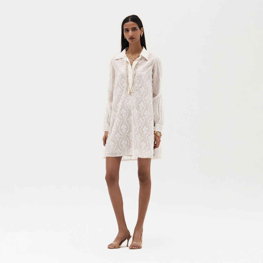 Annette Embroidered Shirt Dress