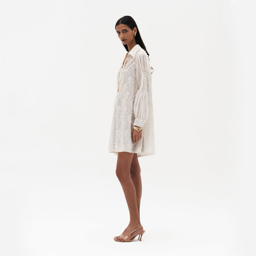 Annette Embroidered Shirt Dress
