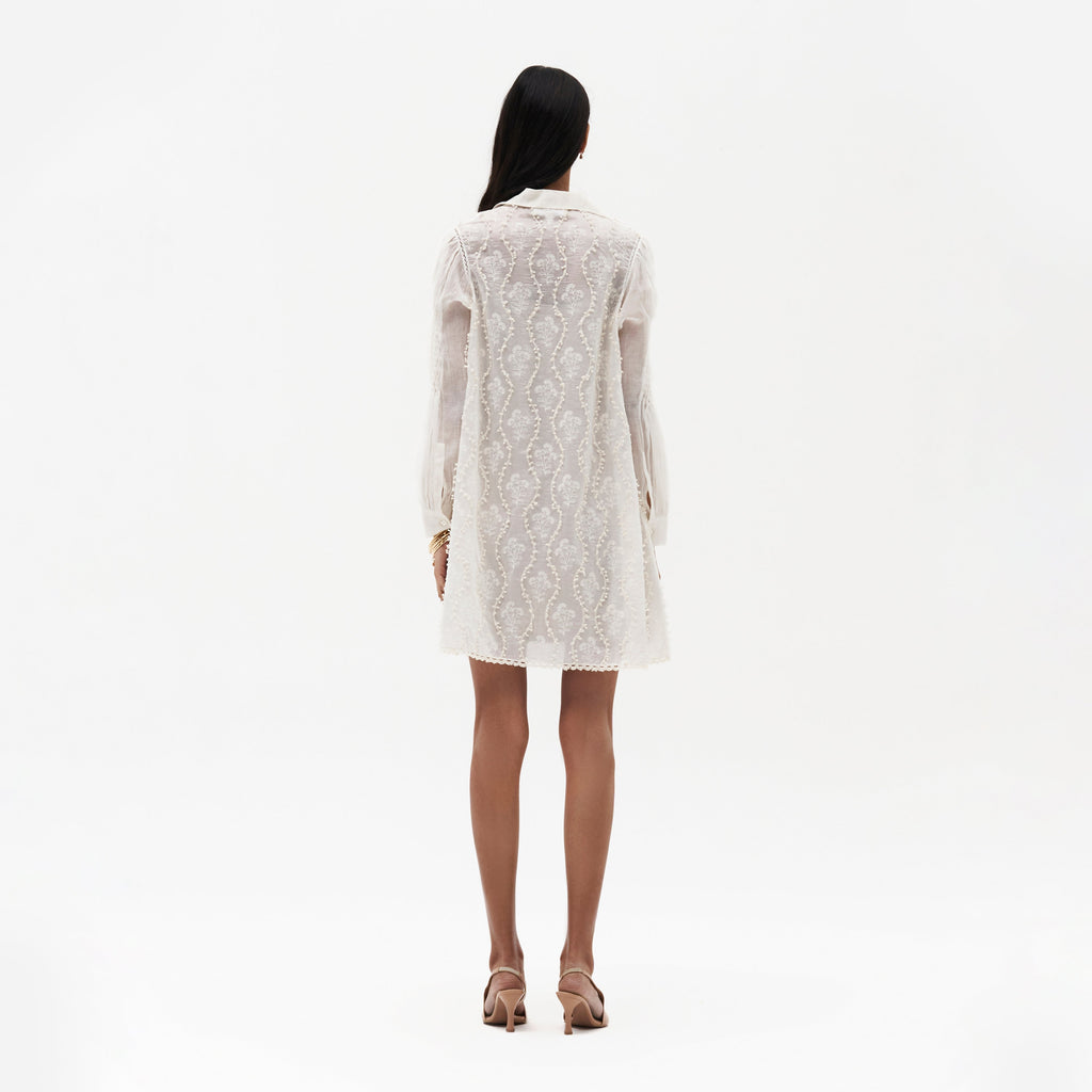 Annette Embroidered Shirt Dress