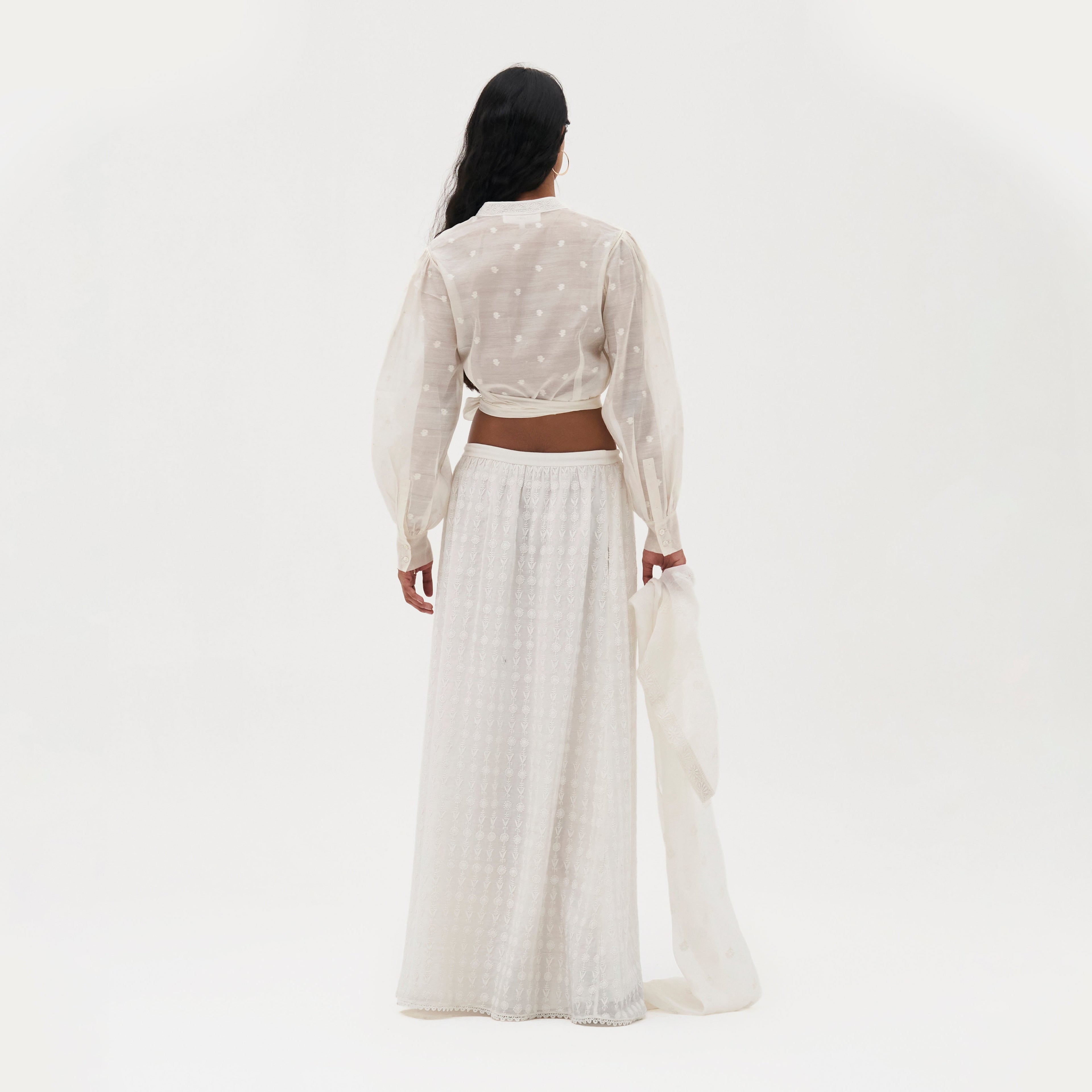 Sylvie Chikankari Wrap Top